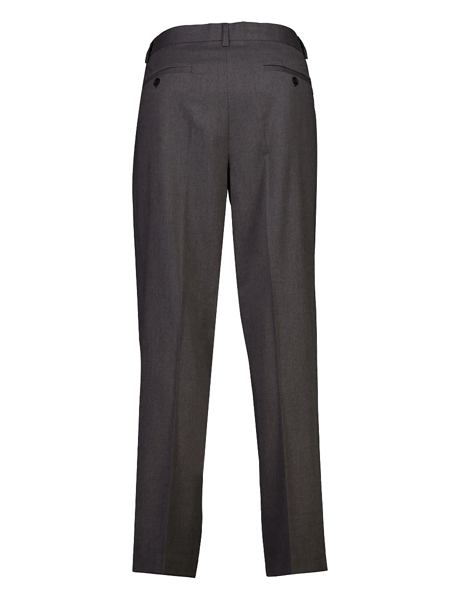 Lindbergh - Lt brushed pleated pants - casual byxor - dk grey mel - 2