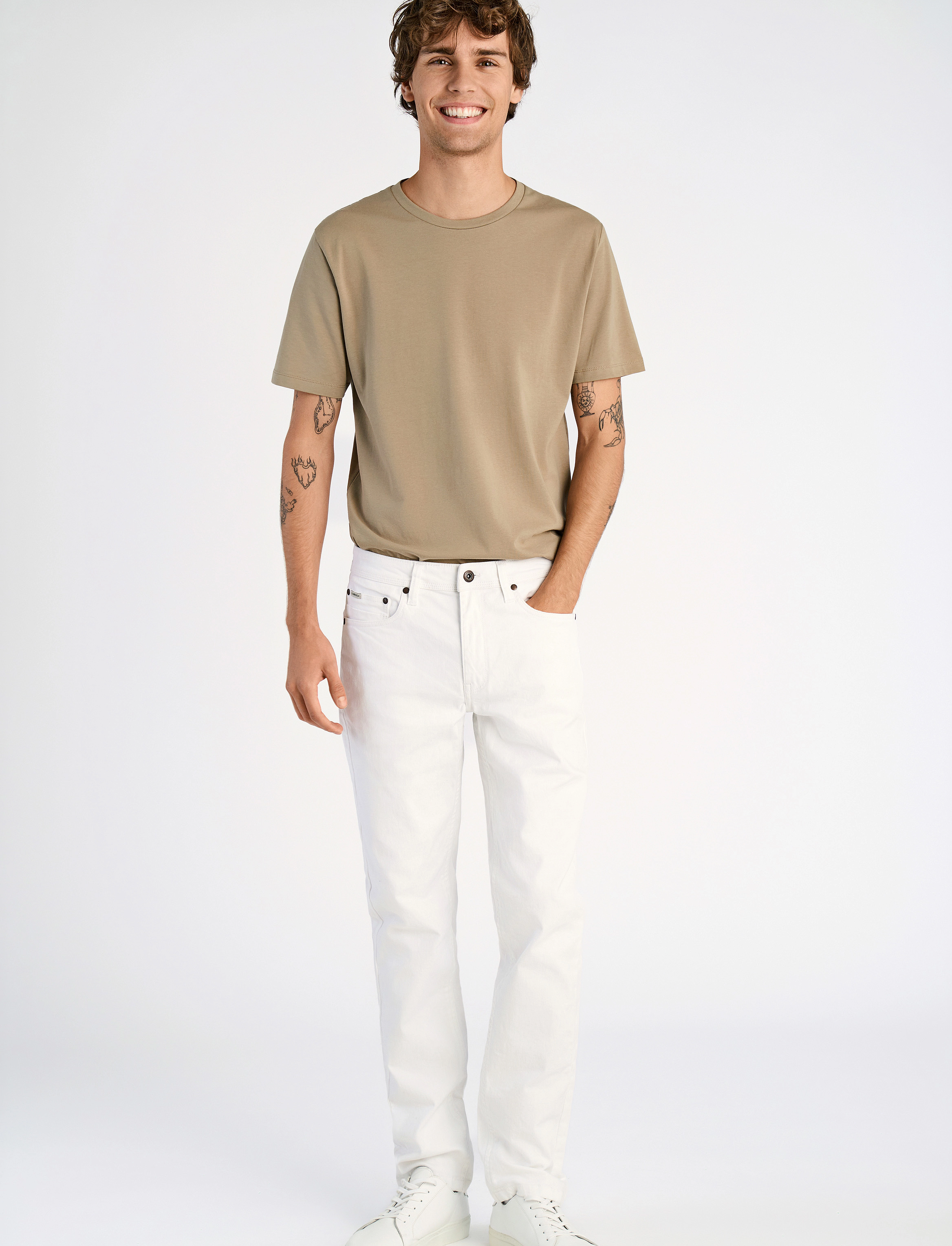 Lindbergh Tapered fit superflex jeans - Bestselgere - WHITE / white