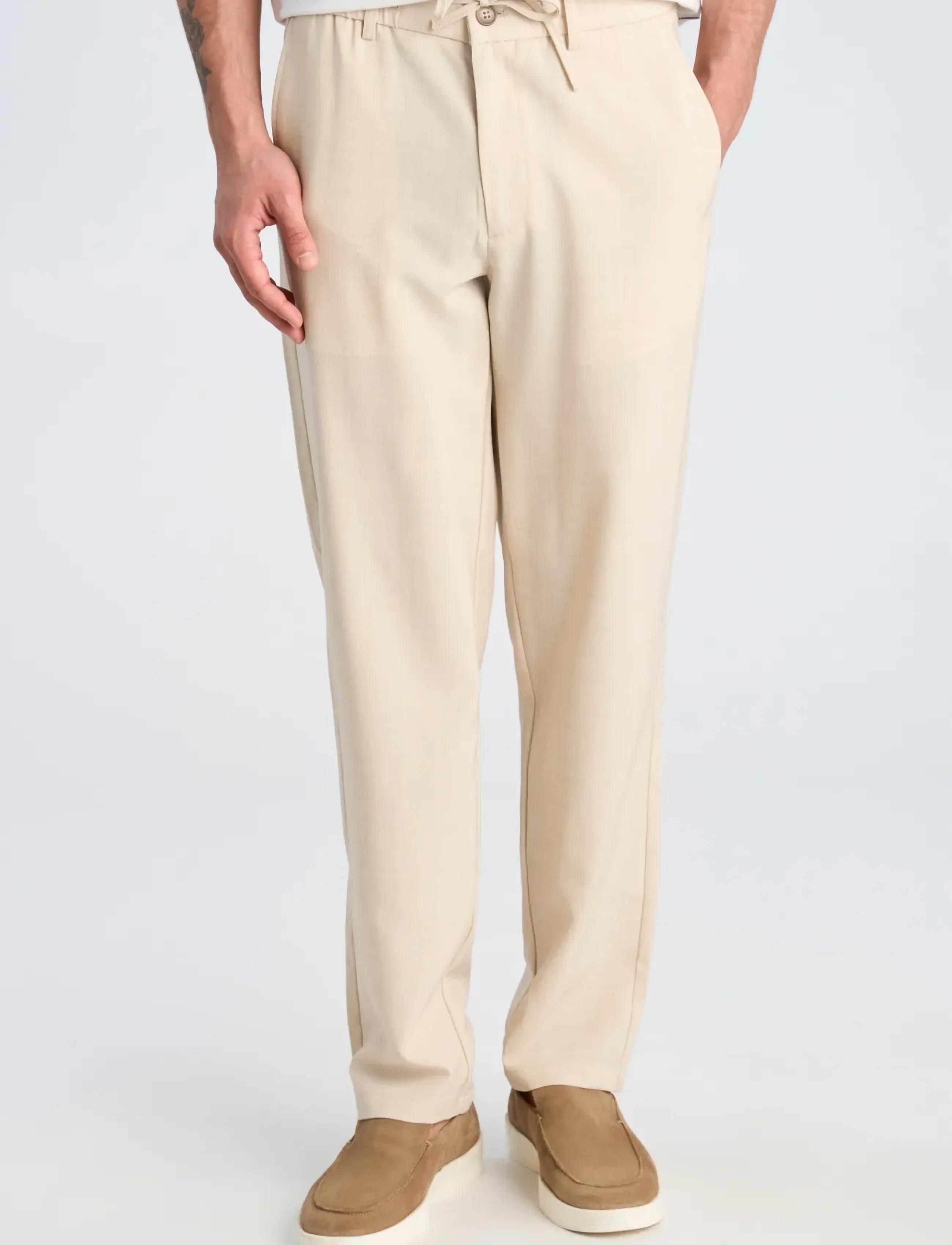 Lindbergh - String pants - men - lt sand - 3