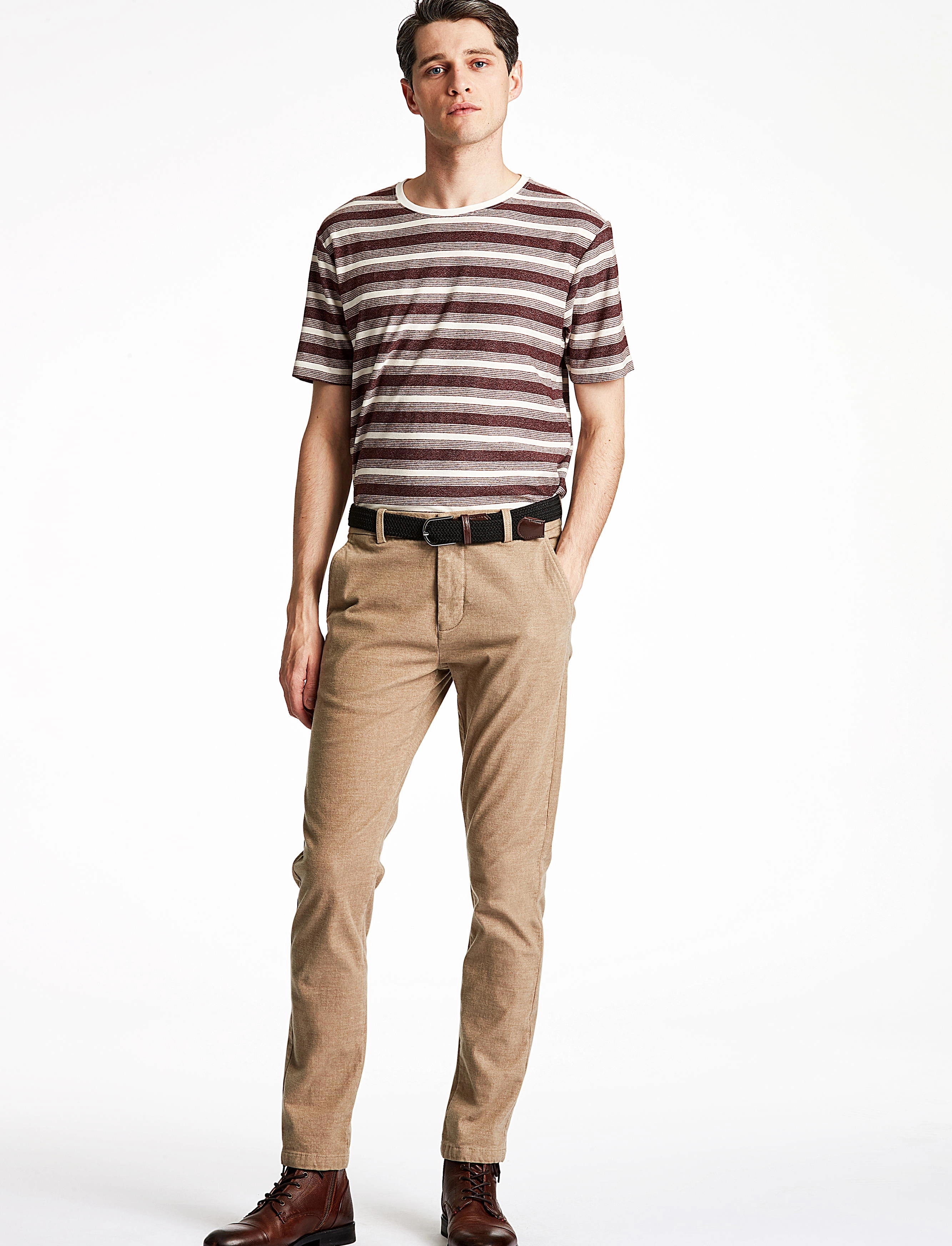 Lindbergh - Y/D Moleskin Superflex Chinos - beige mel - 2