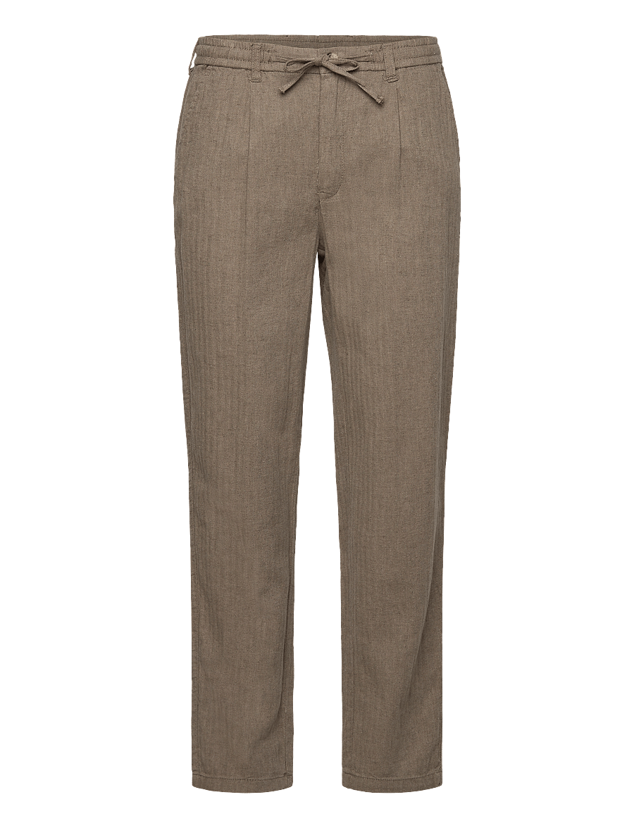 Lindbergh - Linen blend herringbone pants - linased püksid - army - 1