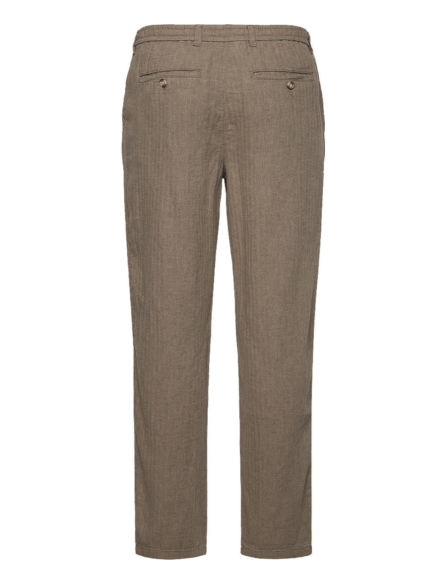 Lindbergh - Linen blend herringbone pants - linased püksid - army - 2