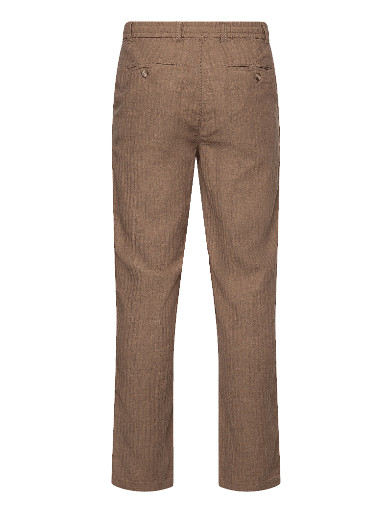 Lindbergh - Linen blend herringbone pants - dk stone - 1
