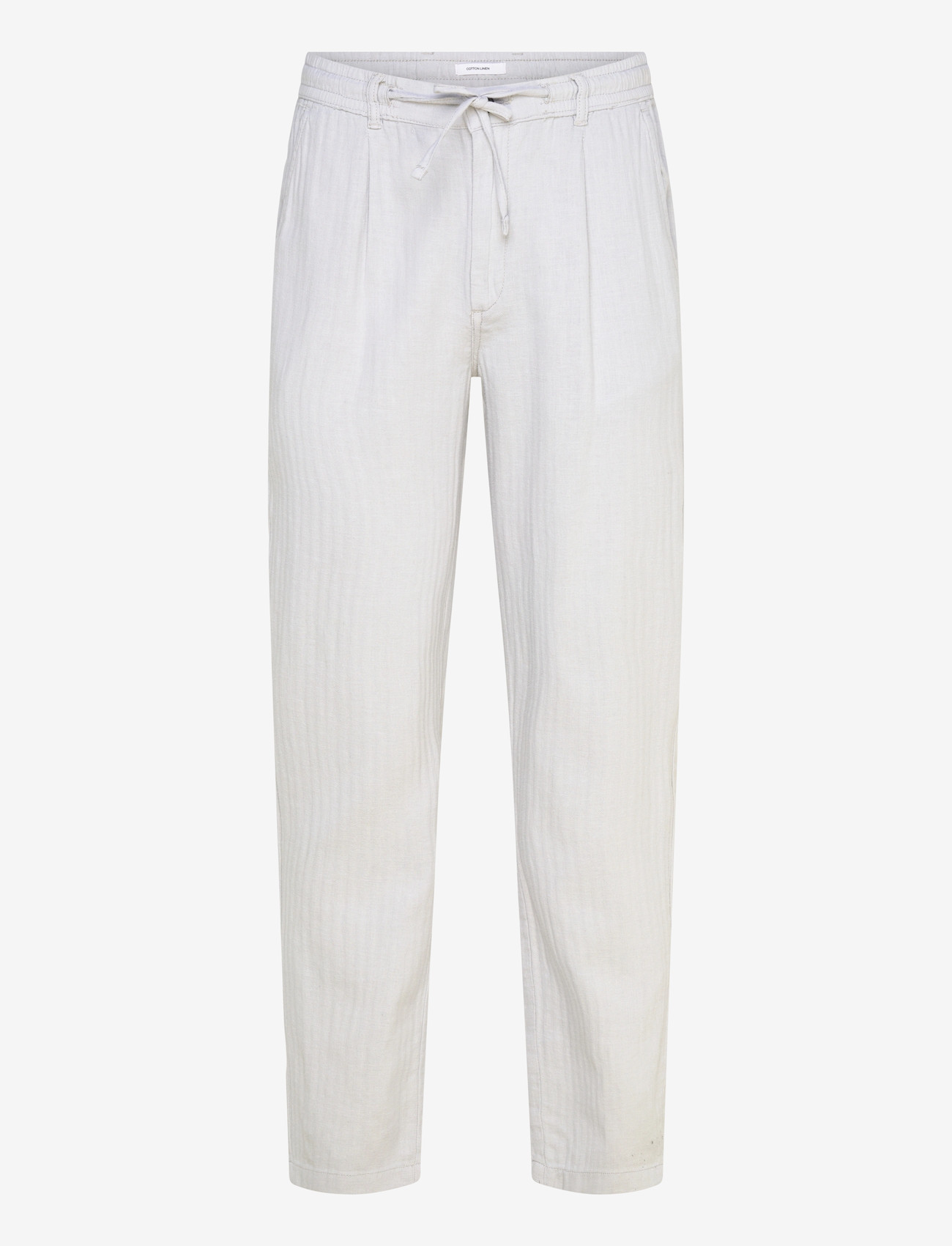 Lindbergh - Linen blend herringbone pants - leinenhosen - grey - 1
