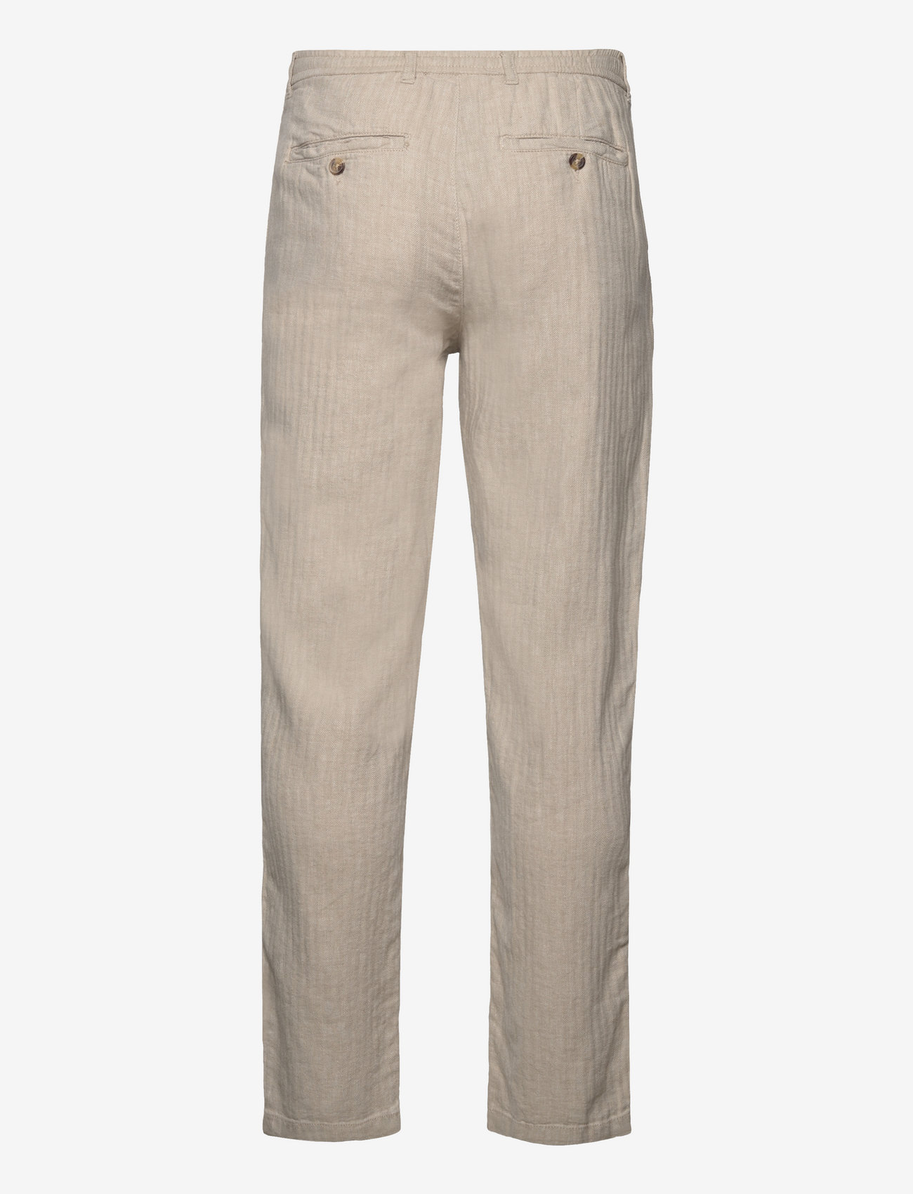 Lindbergh - Linen blend herringbone pants - efterårstøj - lt stone - 3