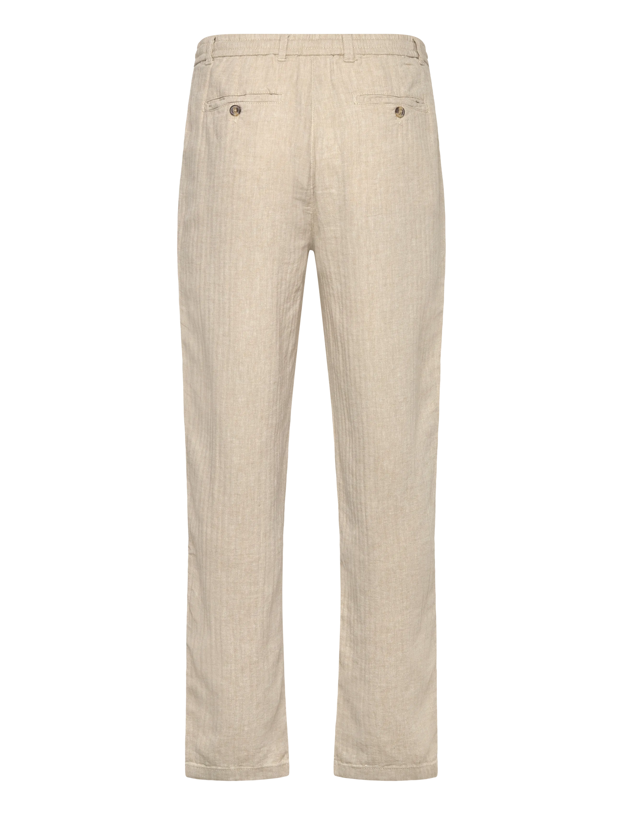 Lindbergh - Linen blend herringbone pants - hørbukser - lt stone - 2
