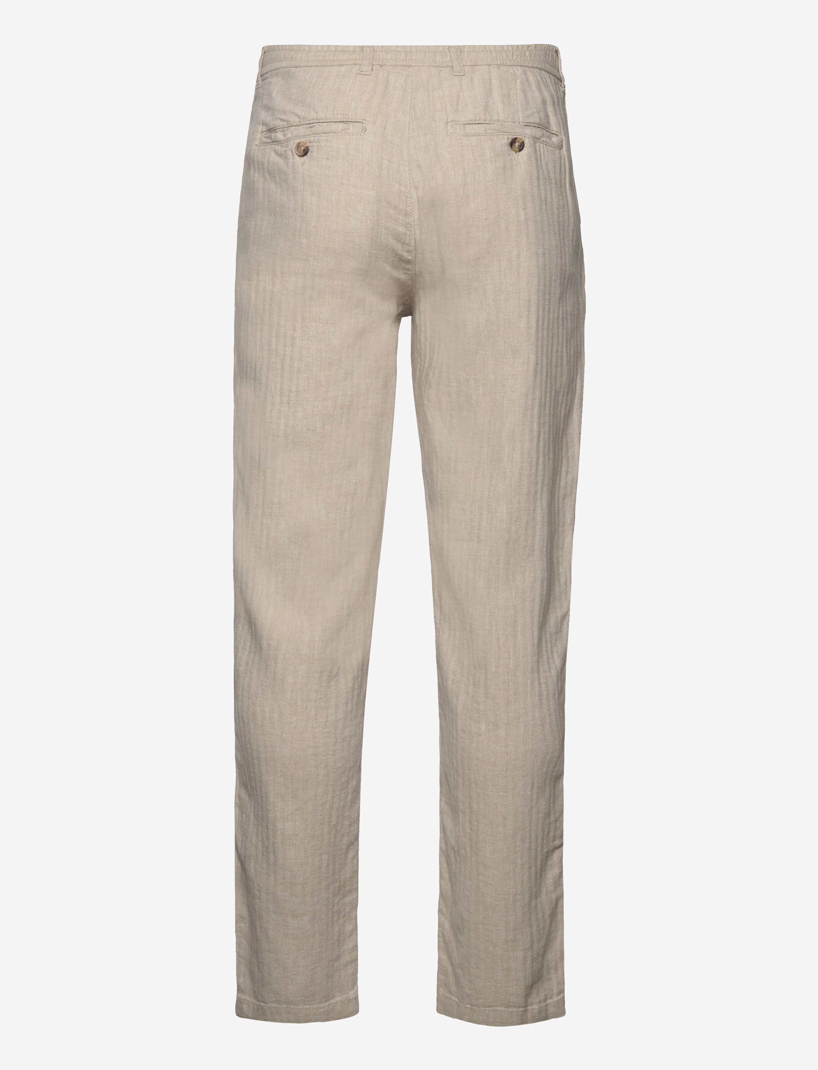 Lindbergh - Linen blend herringbone pants - hørbukser - lt stone - 2