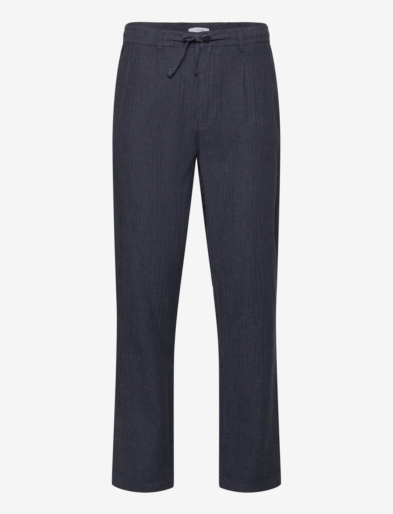 Lindbergh - Linen blend herringbone pants - linen trousers - navy - 0