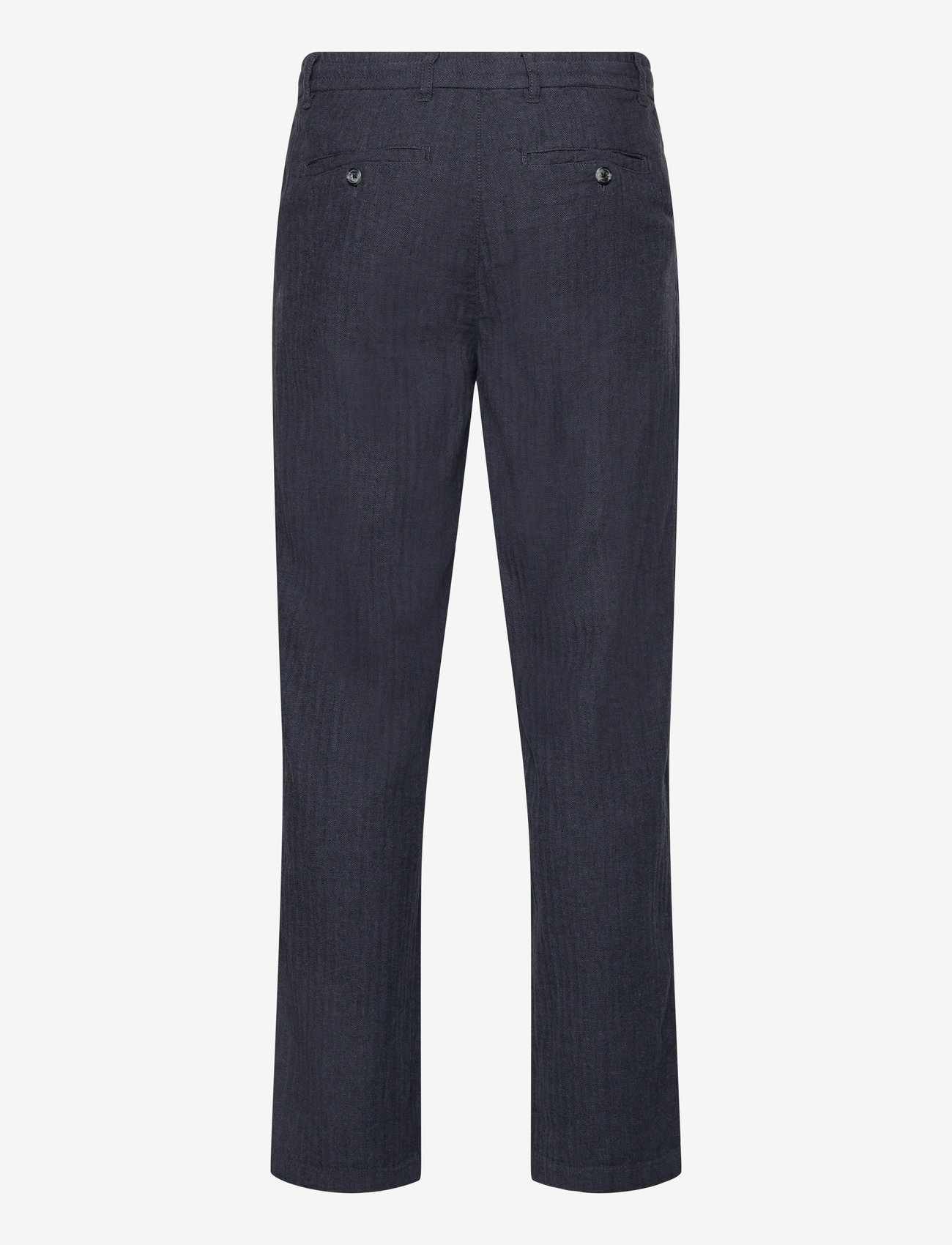 Lindbergh - Linen blend herringbone pants - linen trousers - navy - 1