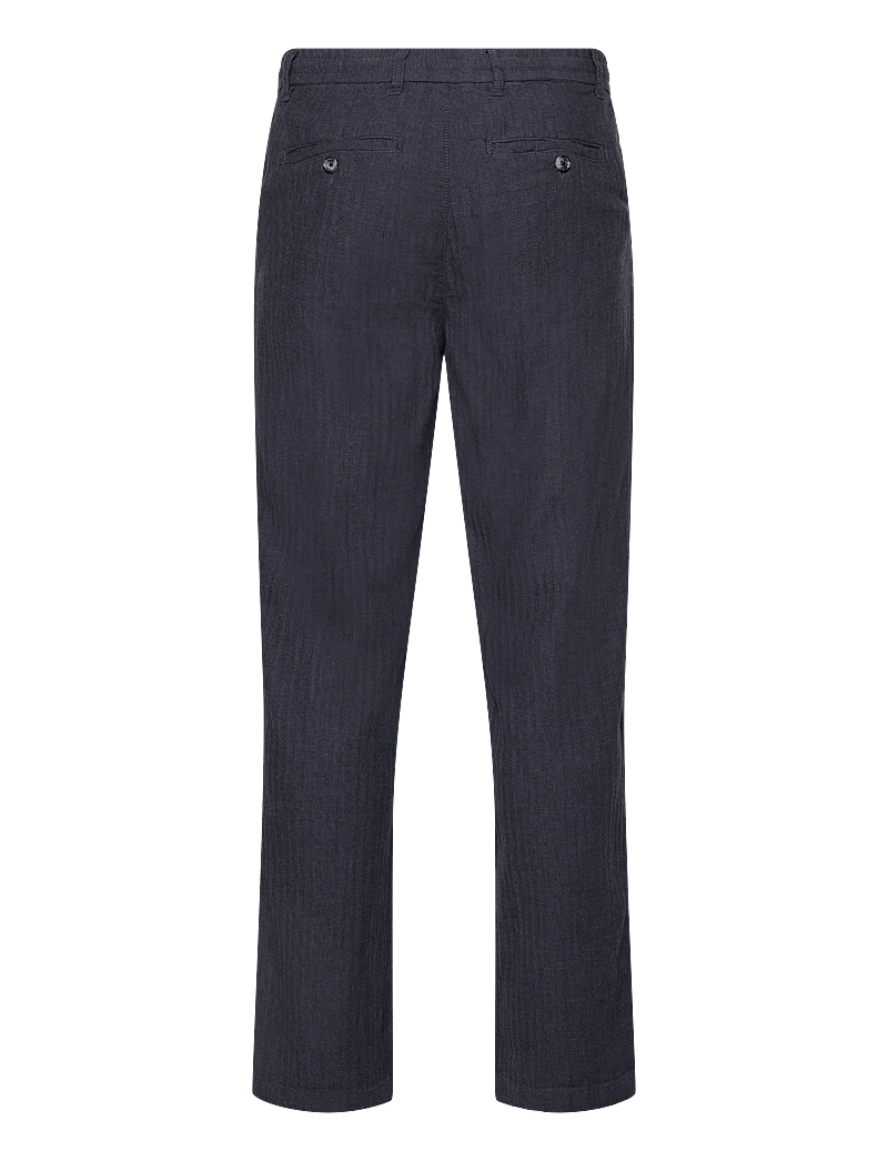Lindbergh - Linen blend herringbone pants - linen trousers - navy - 1