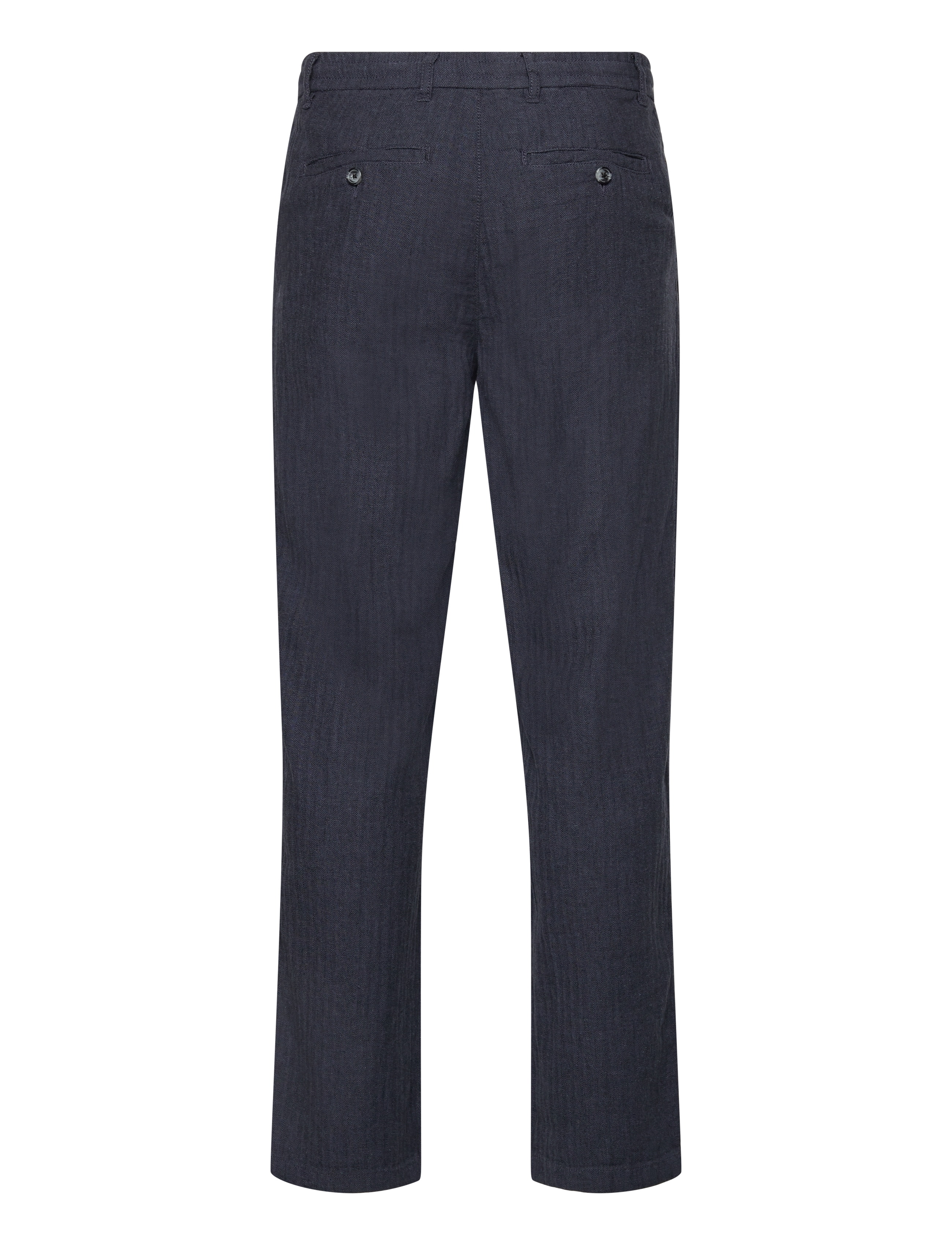 Lindbergh - Linen blend herringbone pants - hørbukser - navy - 2