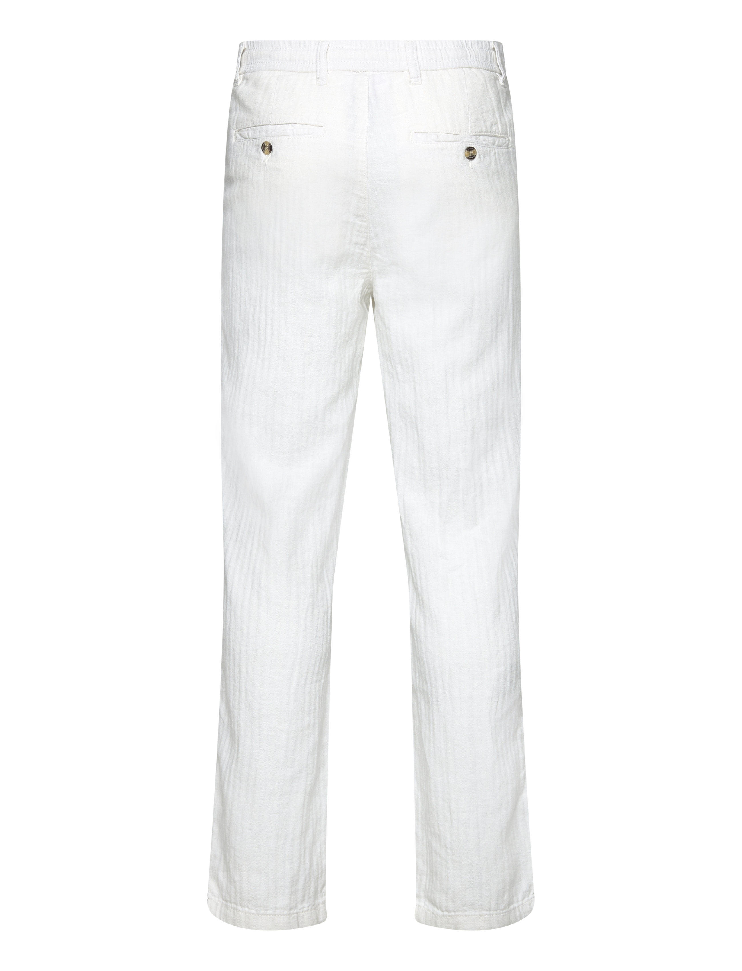 Lindbergh - Linen blend herringbone pants - hørbukser - optical white - 2