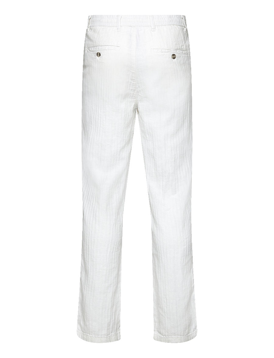 Lindbergh - Linen blend herringbone pants - linased püksid - optical white - 2