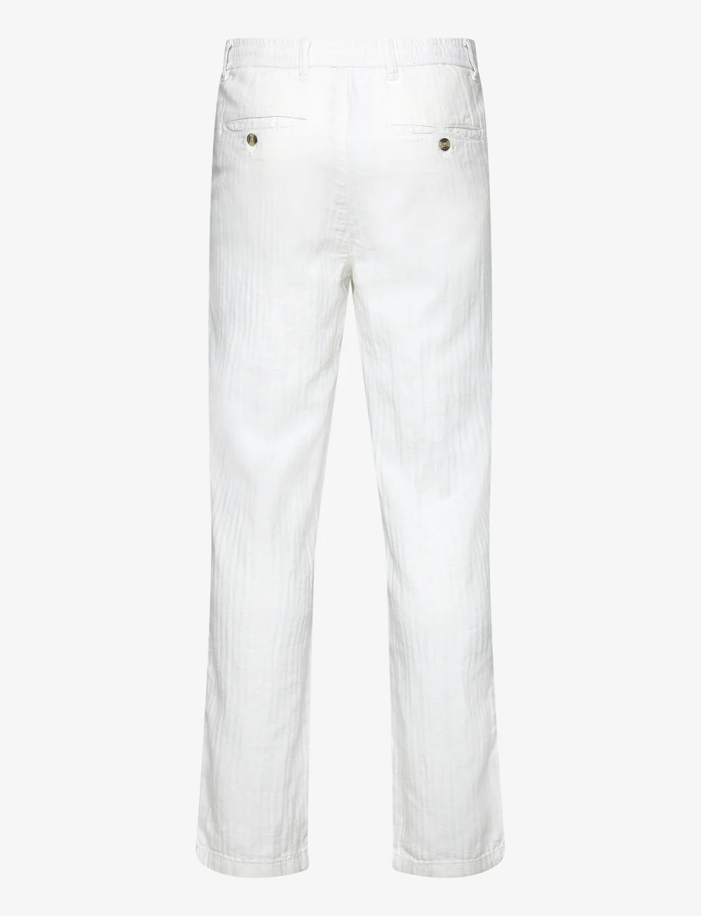 Lindbergh - Linen blend herringbone pants - hørbukser - optical white - 1
