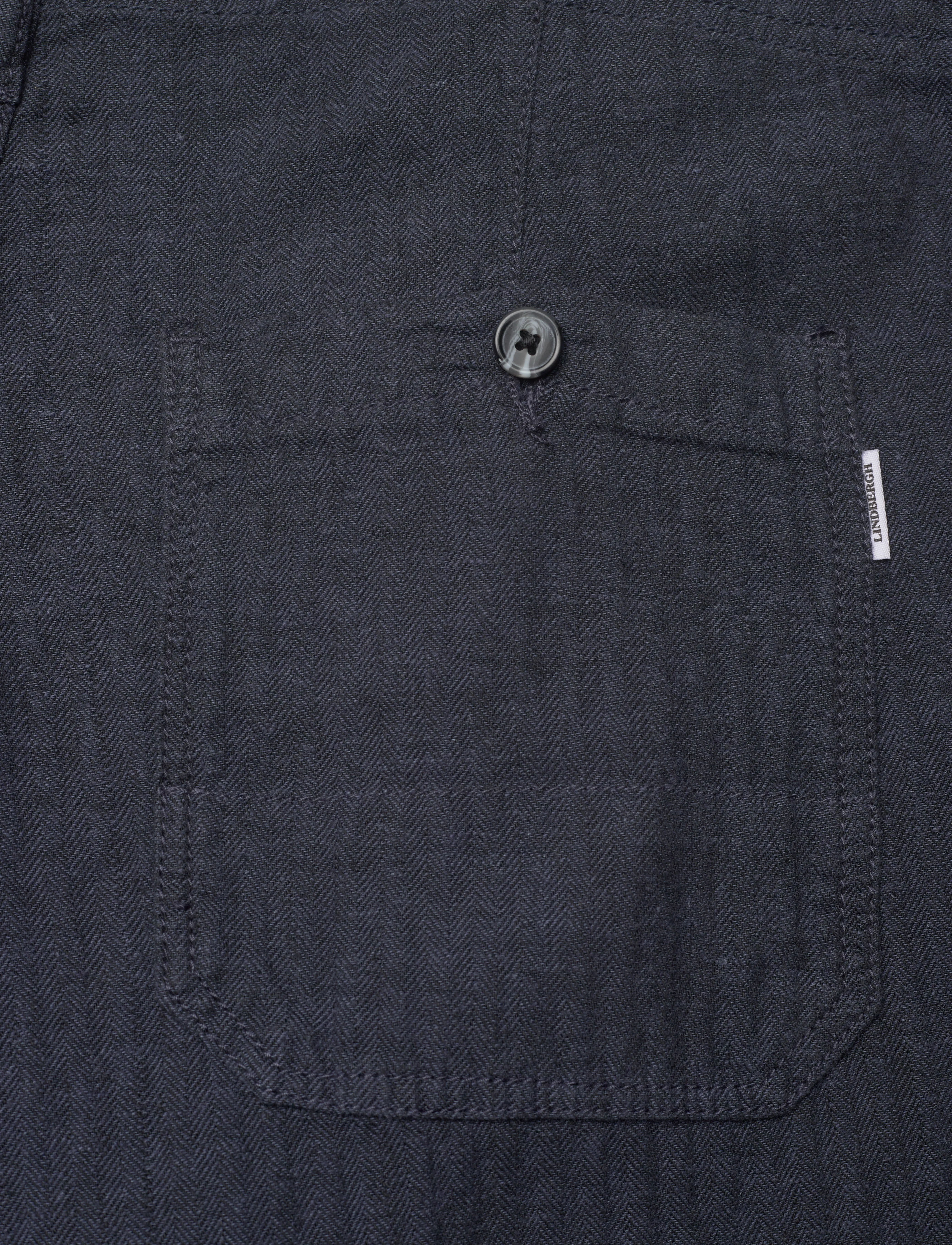 Lindbergh - Linen blend herringbone pantsLinen blend herringbone pants - hørbukser - navy - 4