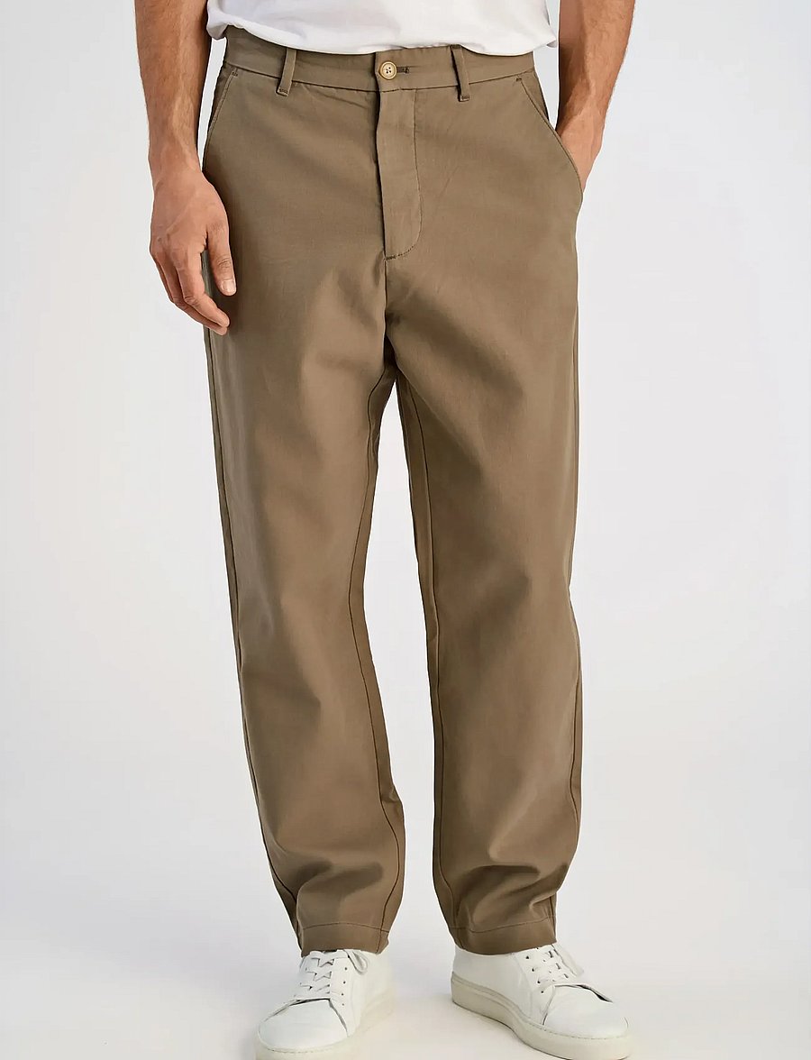 Lindbergh - Wide fit twill pants - chinos - army - 3