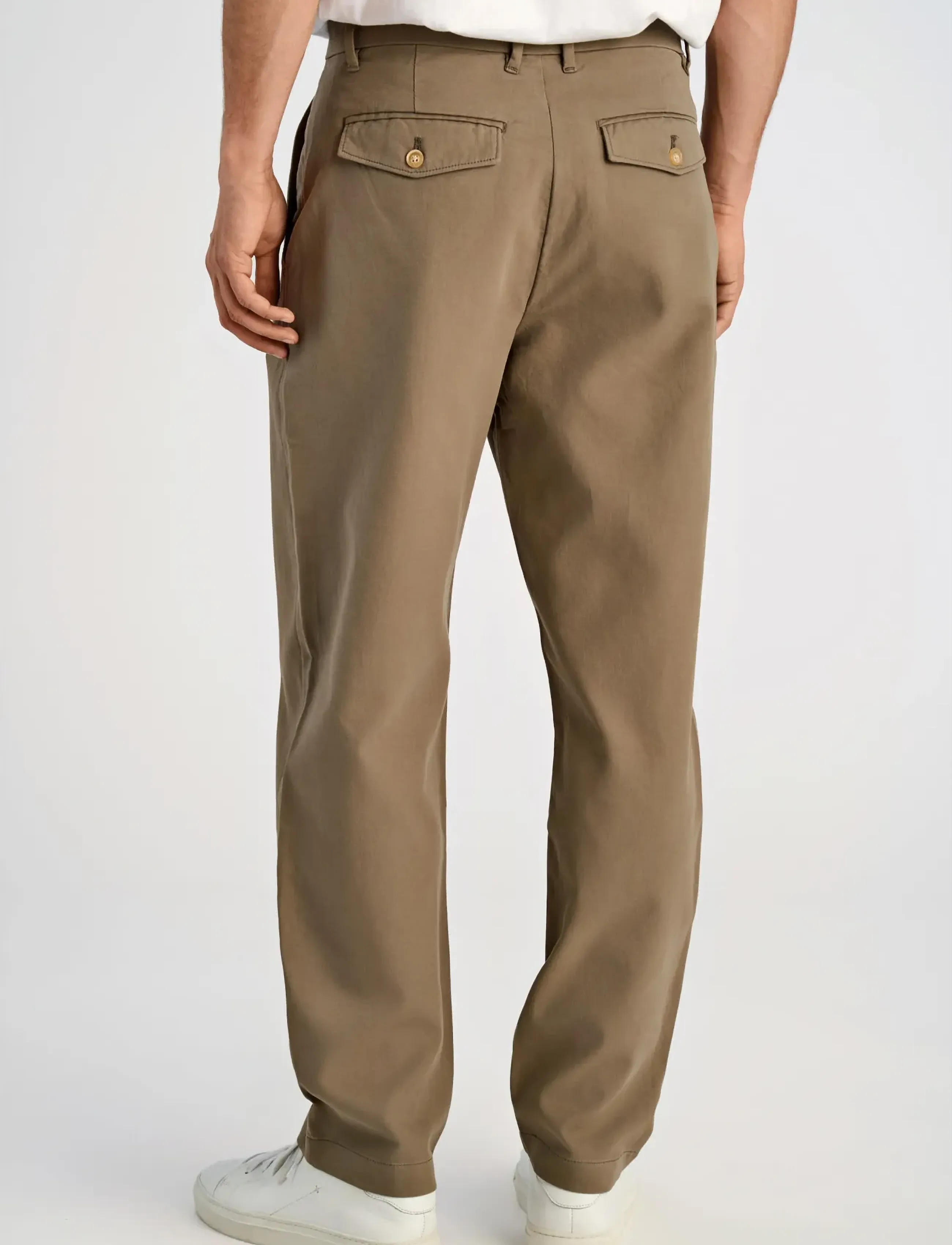 Lindbergh - Wide fit twill pants - chinos - army - 4