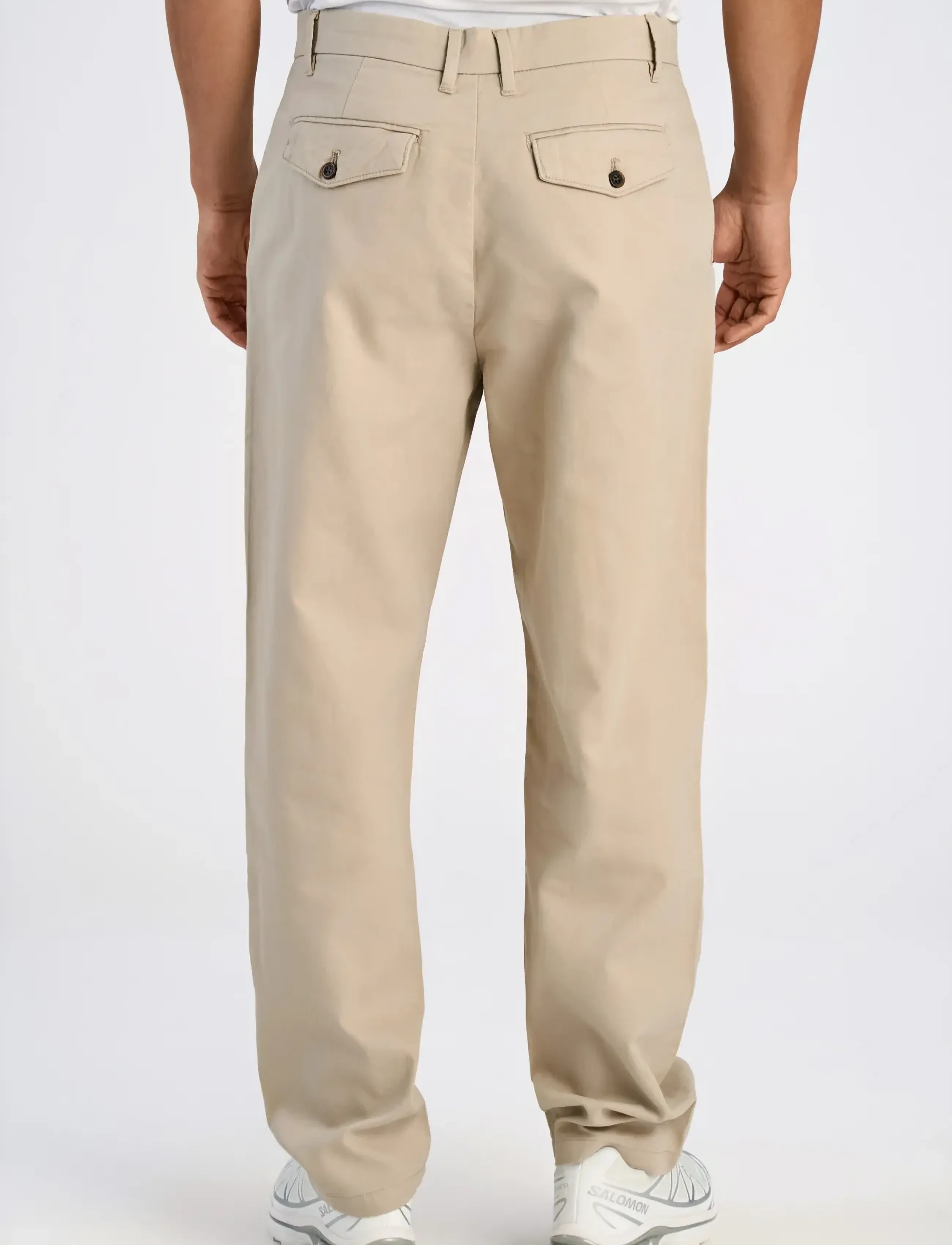 Lindbergh - Wide fit twill pants - chinos - lt stone - 4