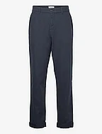 Wide fit twill pants - NAVY