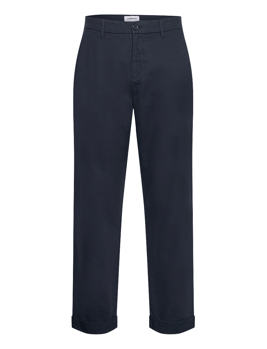 Lindbergh - Wide fit twill pants - chinos - navy - 1