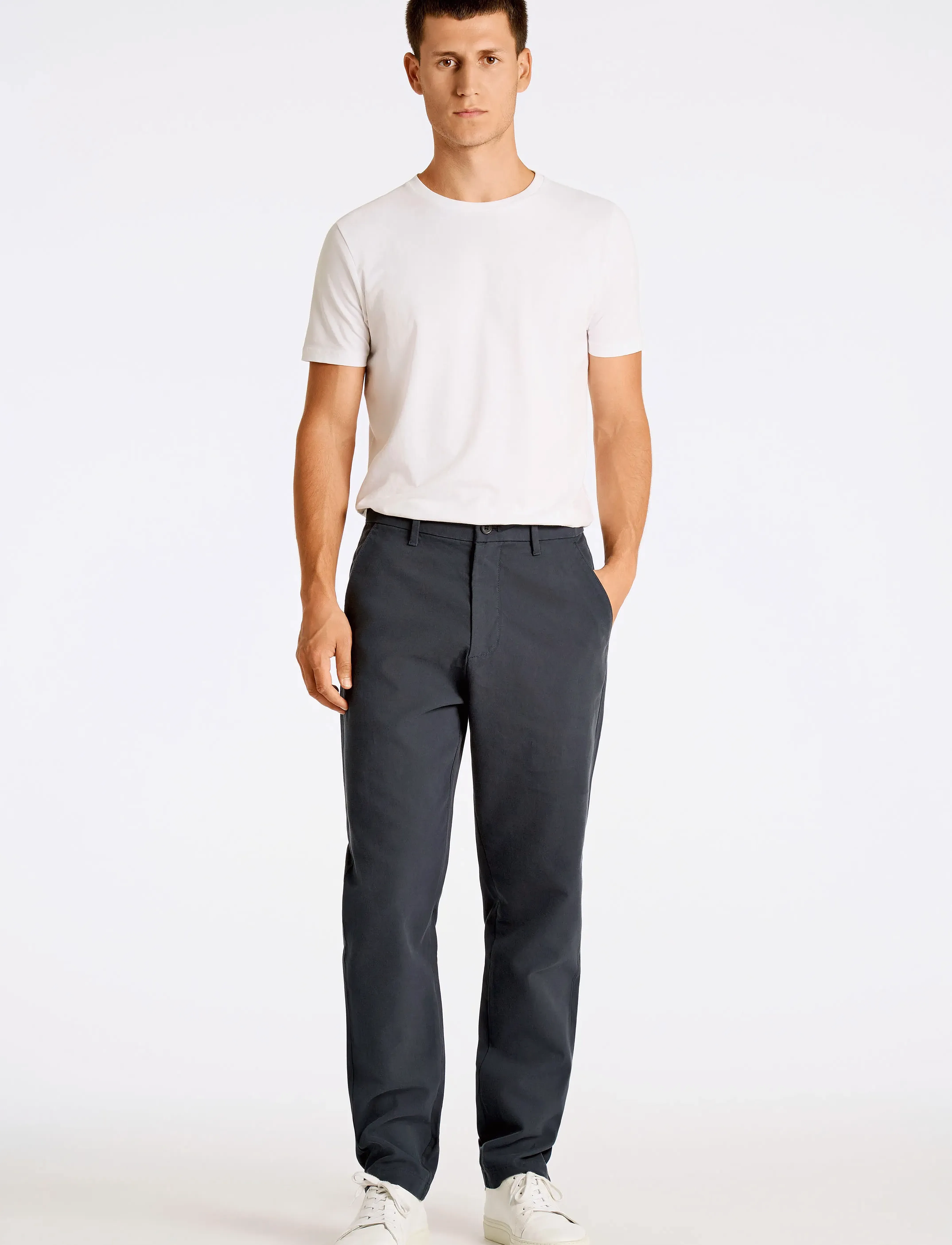 Lindbergh - Wide fit twill pants - chinos - navy - 4