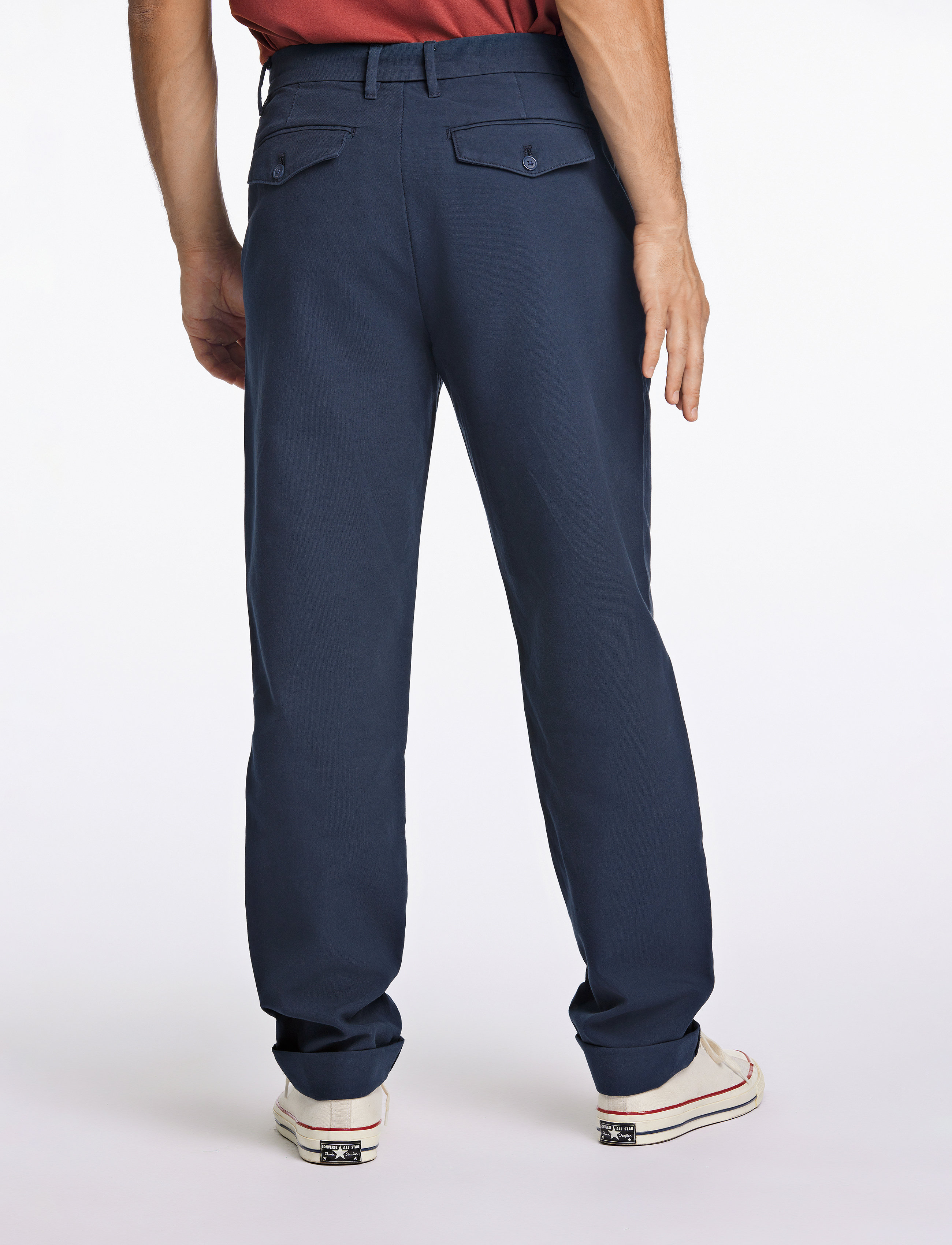 Lindbergh - Wide fit twill pants - chinos - navy - 4