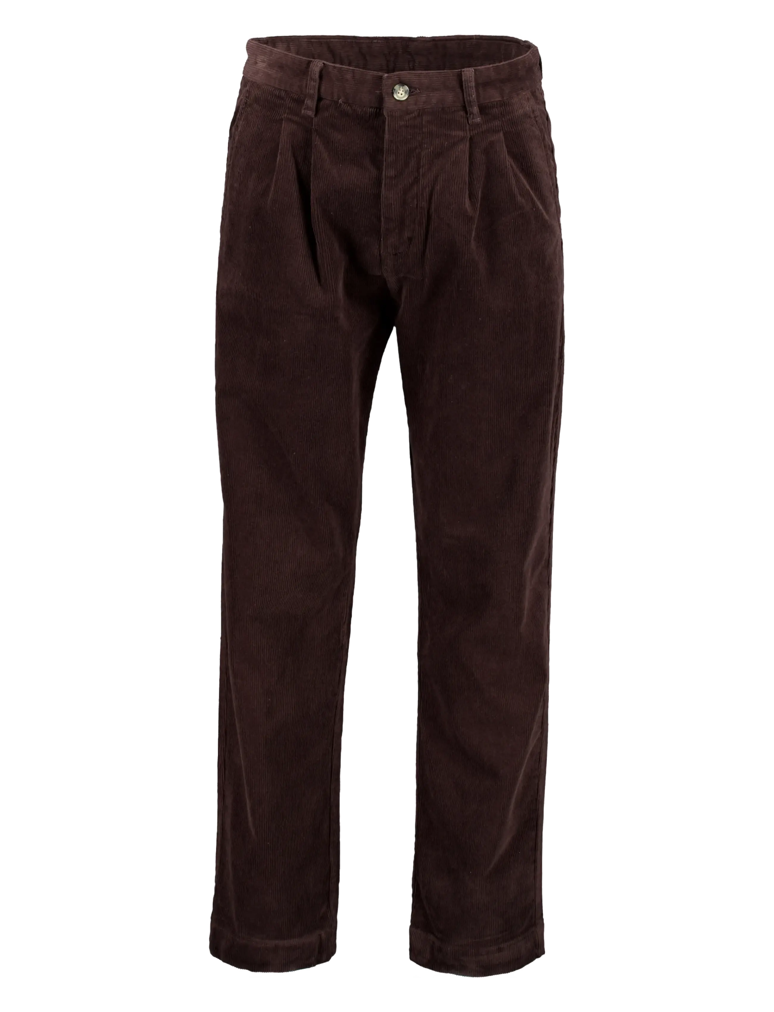 Lindbergh Wide Fit Corduroy Pants, Mænd, Vide Fløjlsbukser, Brun, Str: L