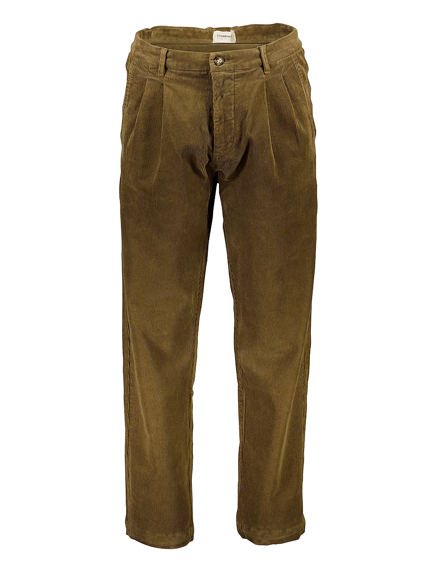 Lindbergh - Wide fit corduroy pants - chinos - sand - 1