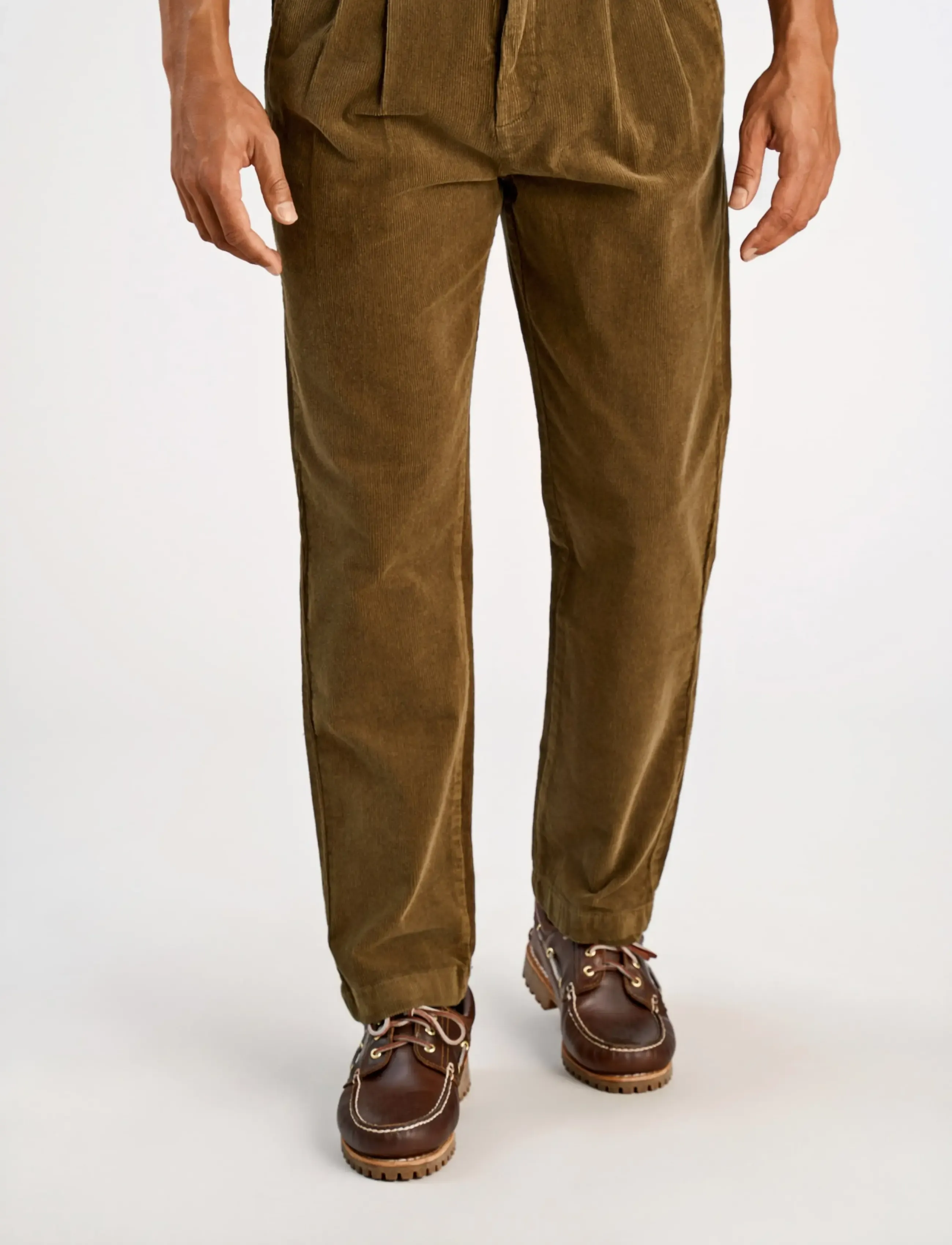Lindbergh - Wide fit corduroy pants - sand - 3