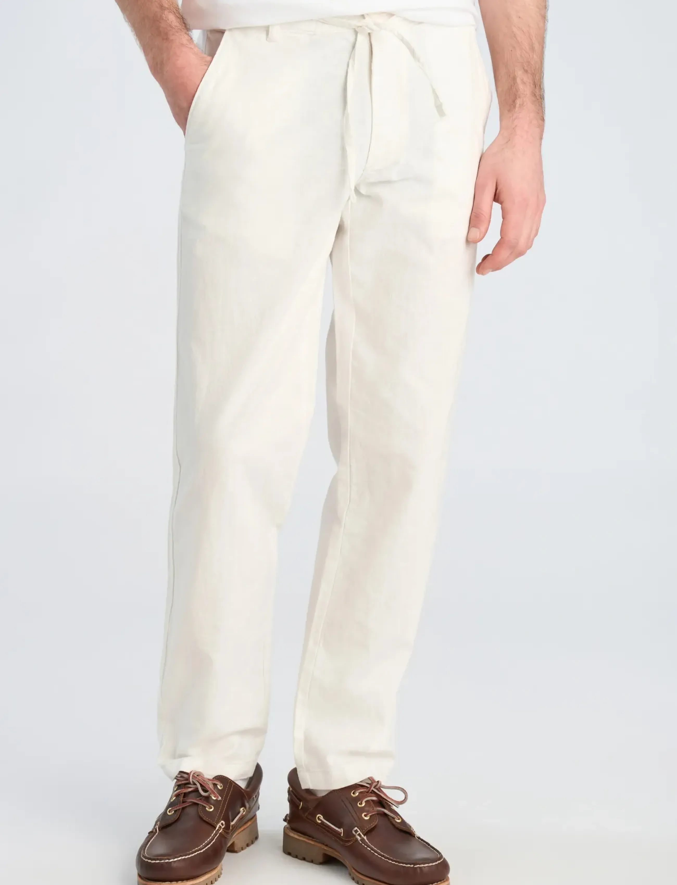 Lindbergh - Linen pants - linased püksid - salt white - 3