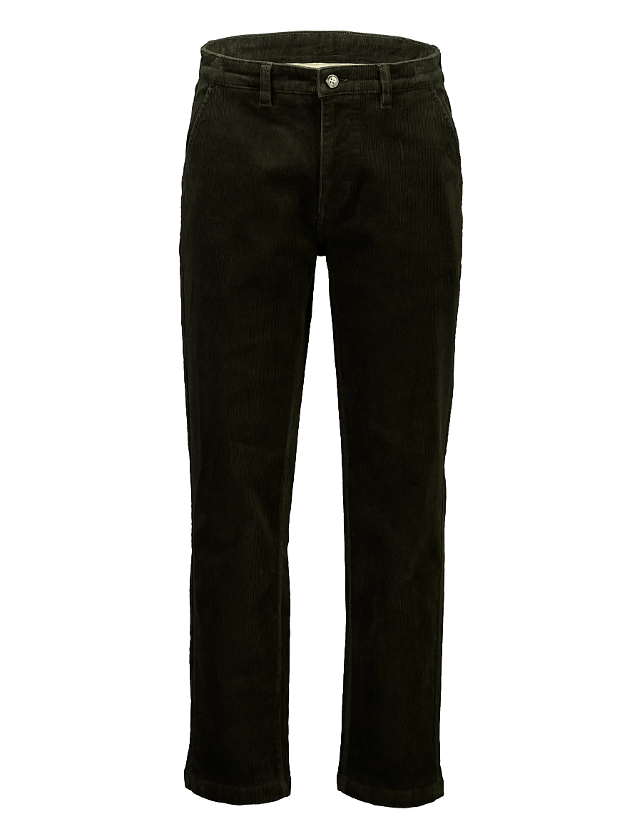 Lindbergh - Superflex corduroy chino pants - chinos - army - 1