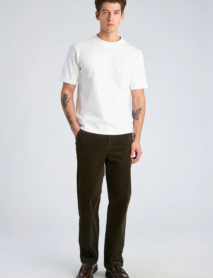 Lindbergh - Superflex corduroy chino pants - chinos - army - 0