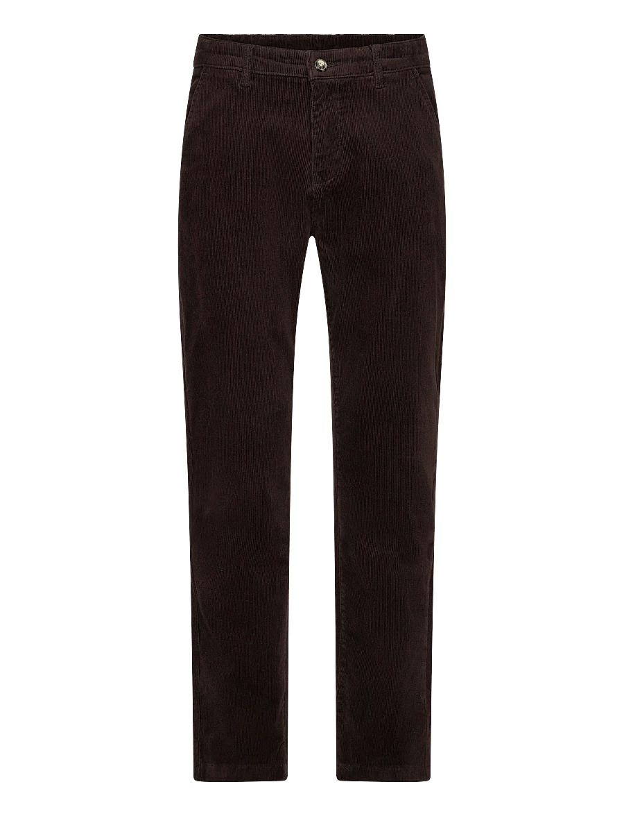 Lindbergh - Superflex corduroy chino pants - chinos - dk brown - 1