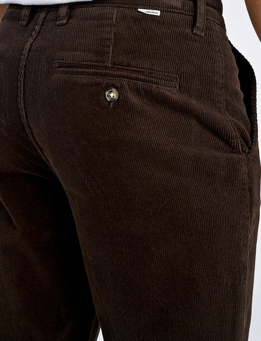 Lindbergh - Superflex corduroy chino pants - chinos - dk brown - 5