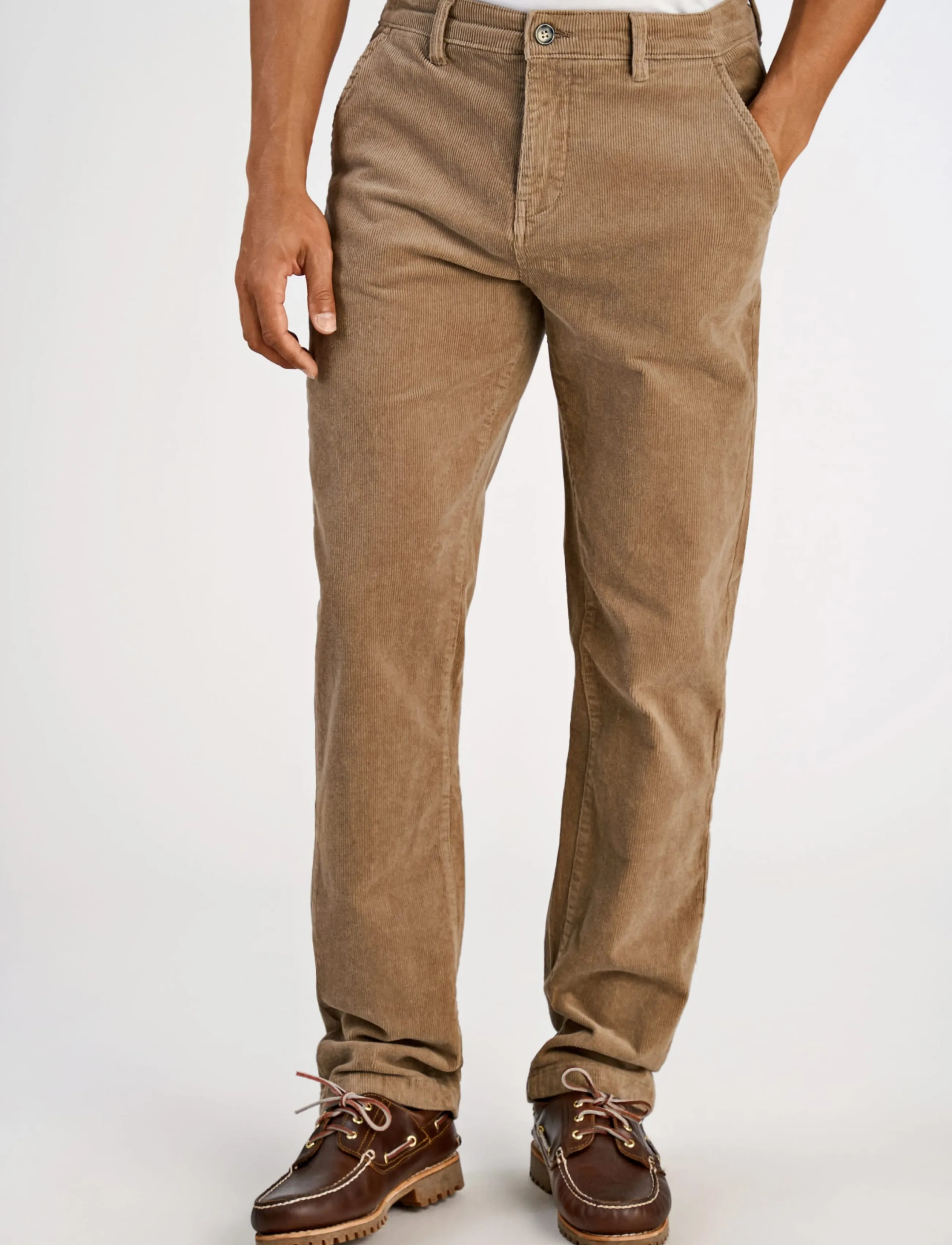 Lindbergh - Superflex corduroy chino pants - chinos - lt sand - 3