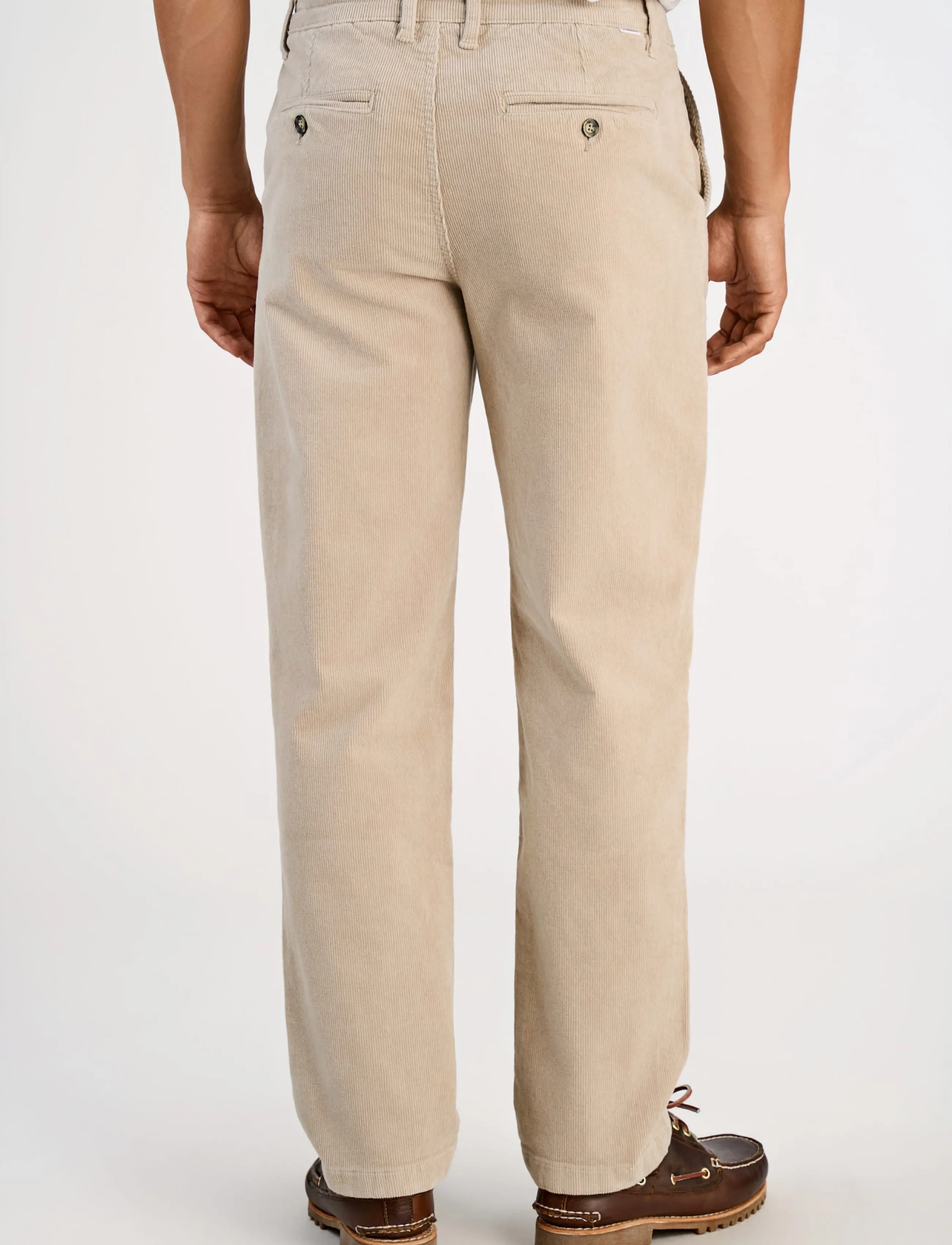 Lindbergh - Superflex corduroy chino pants - chinos - lt stone - 4