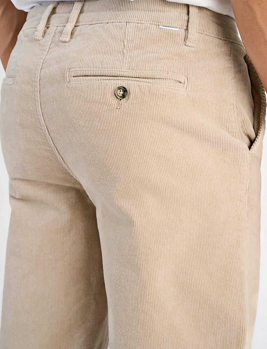 Lindbergh - Superflex corduroy chino pants - chino-püksid - lt stone - 5
