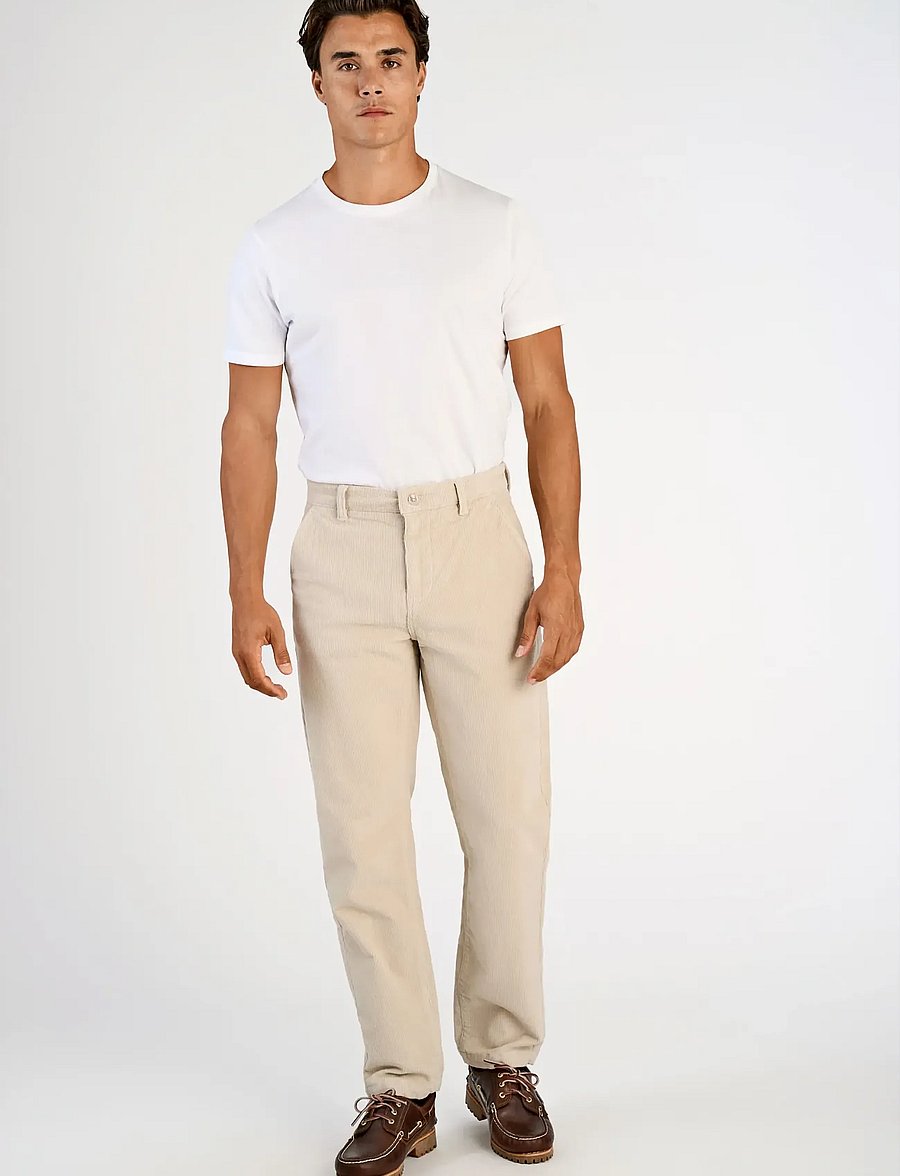 Lindbergh - Superflex corduroy chino pants - chinos - lt stone grey - 0