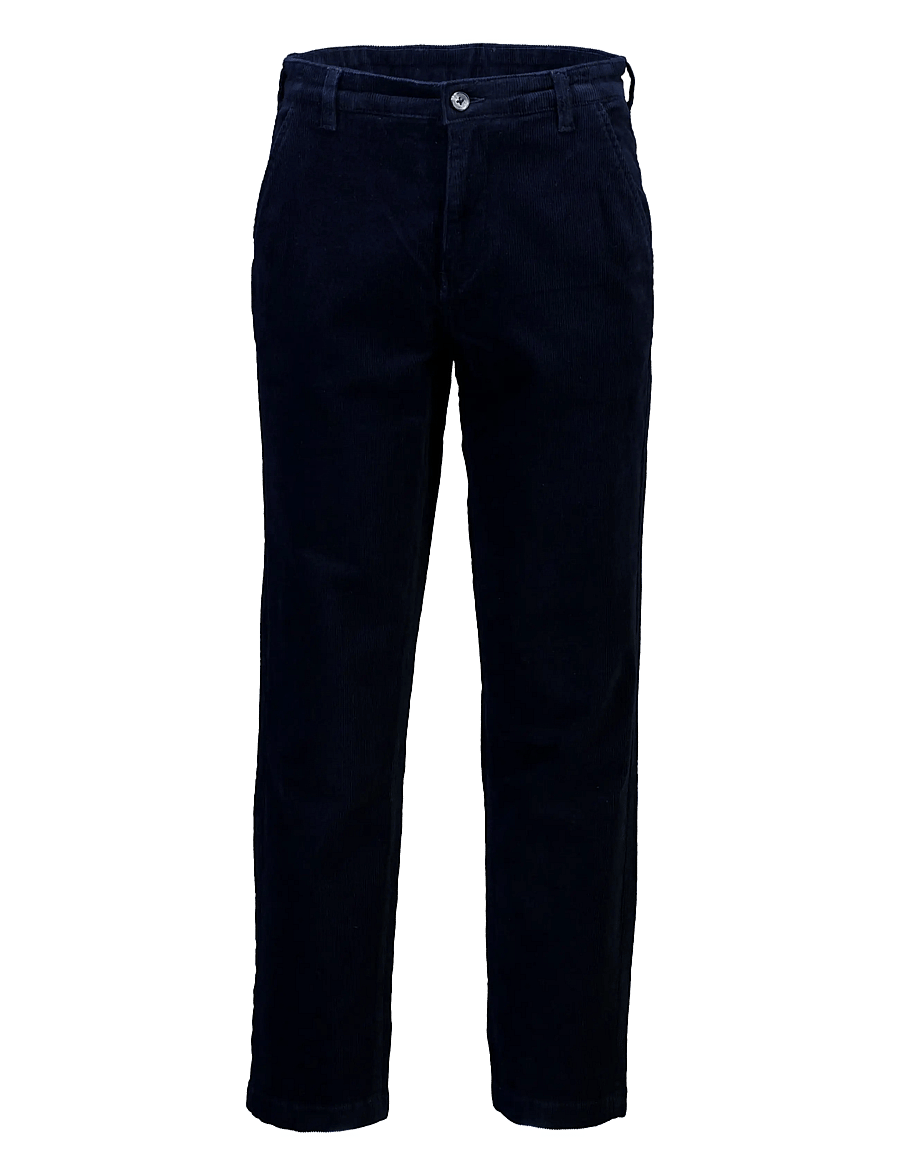 Lindbergh - Superflex corduroy chino pants - chinos - navy - 1
