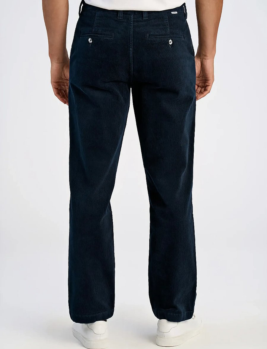 Lindbergh - Superflex corduroy chino pants - chinos - navy - 4