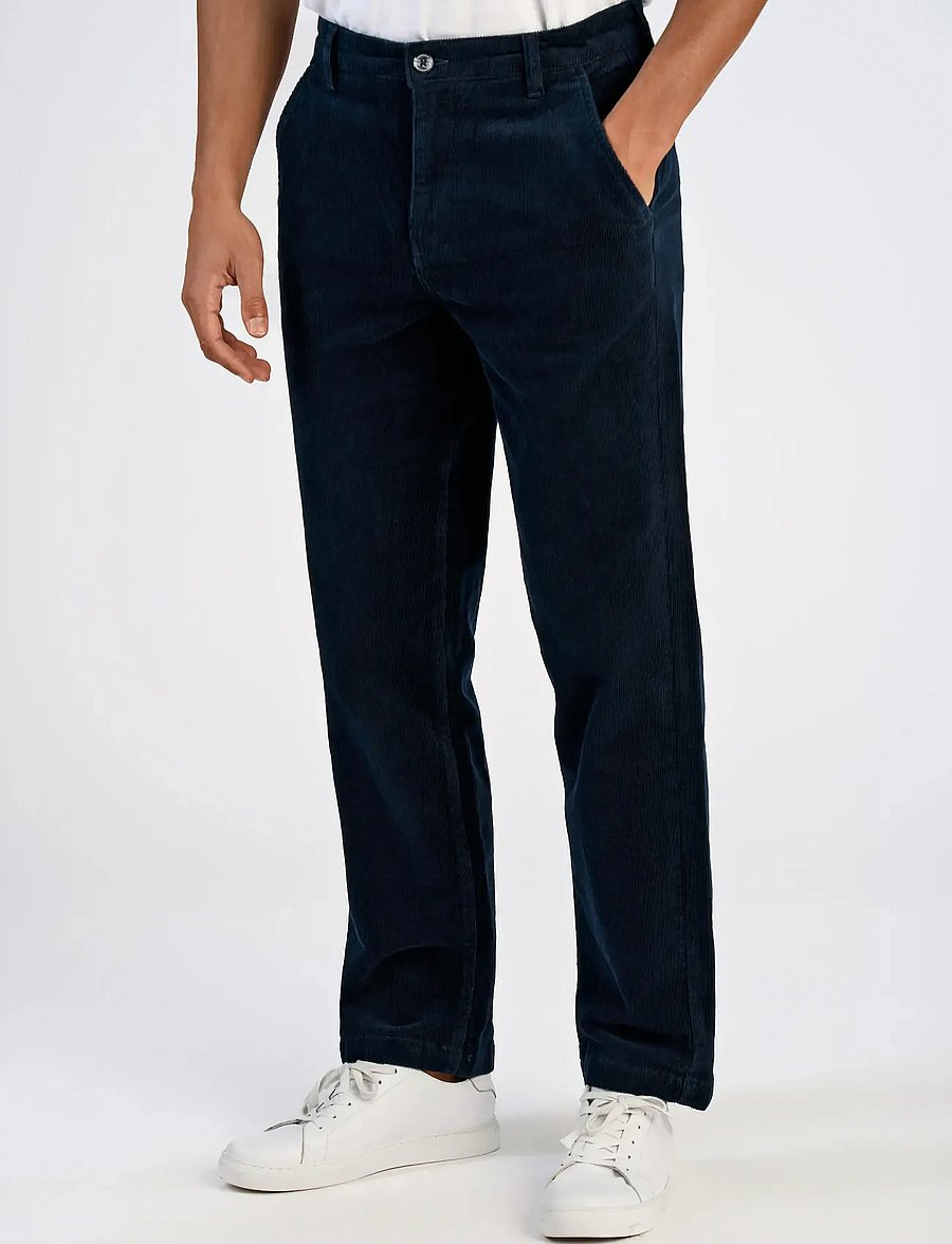 Lindbergh - Superflex corduroy chino pants - chinos - navy - 5
