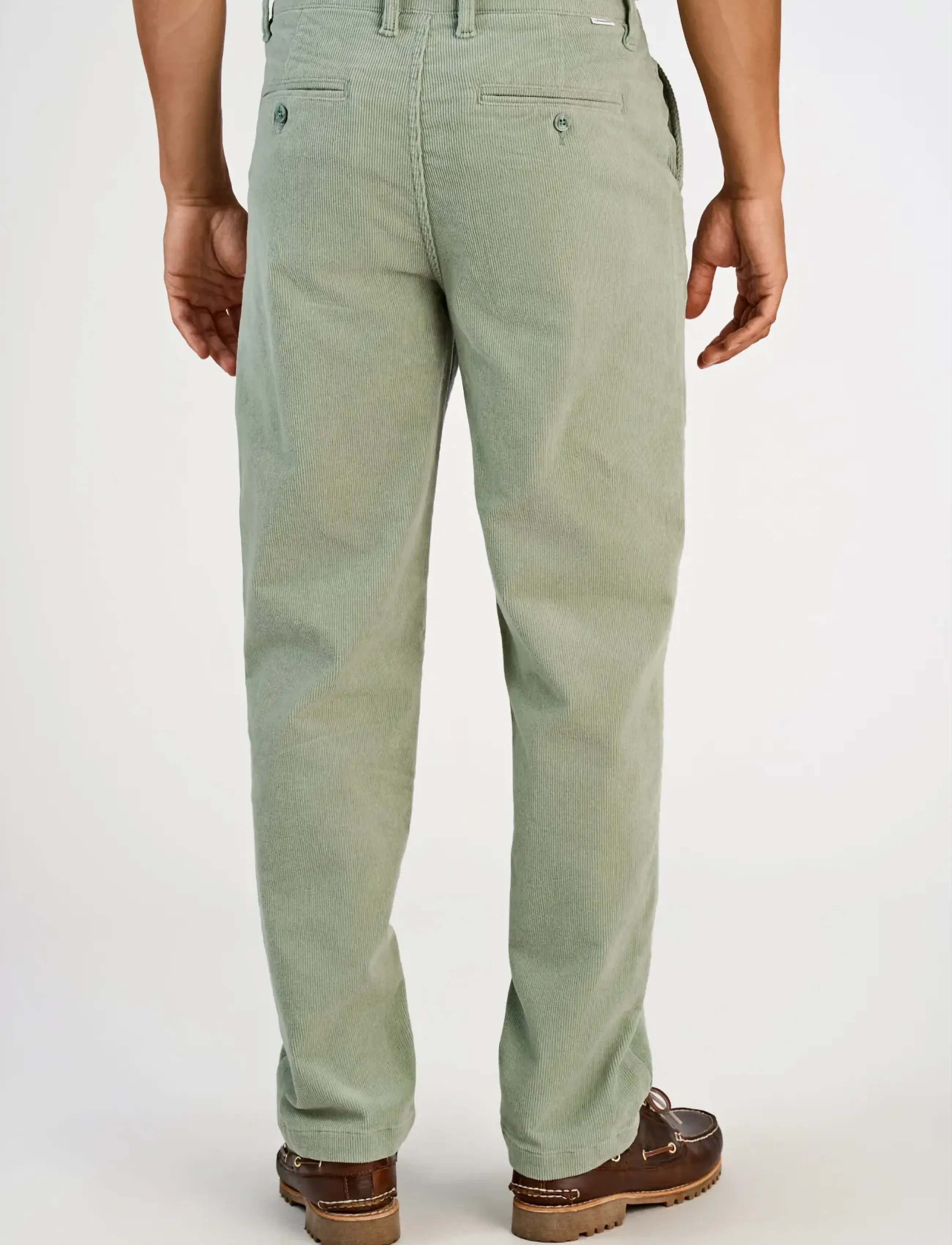 Lindbergh - Superflex corduroy chino pants - chinos - sage green - 4