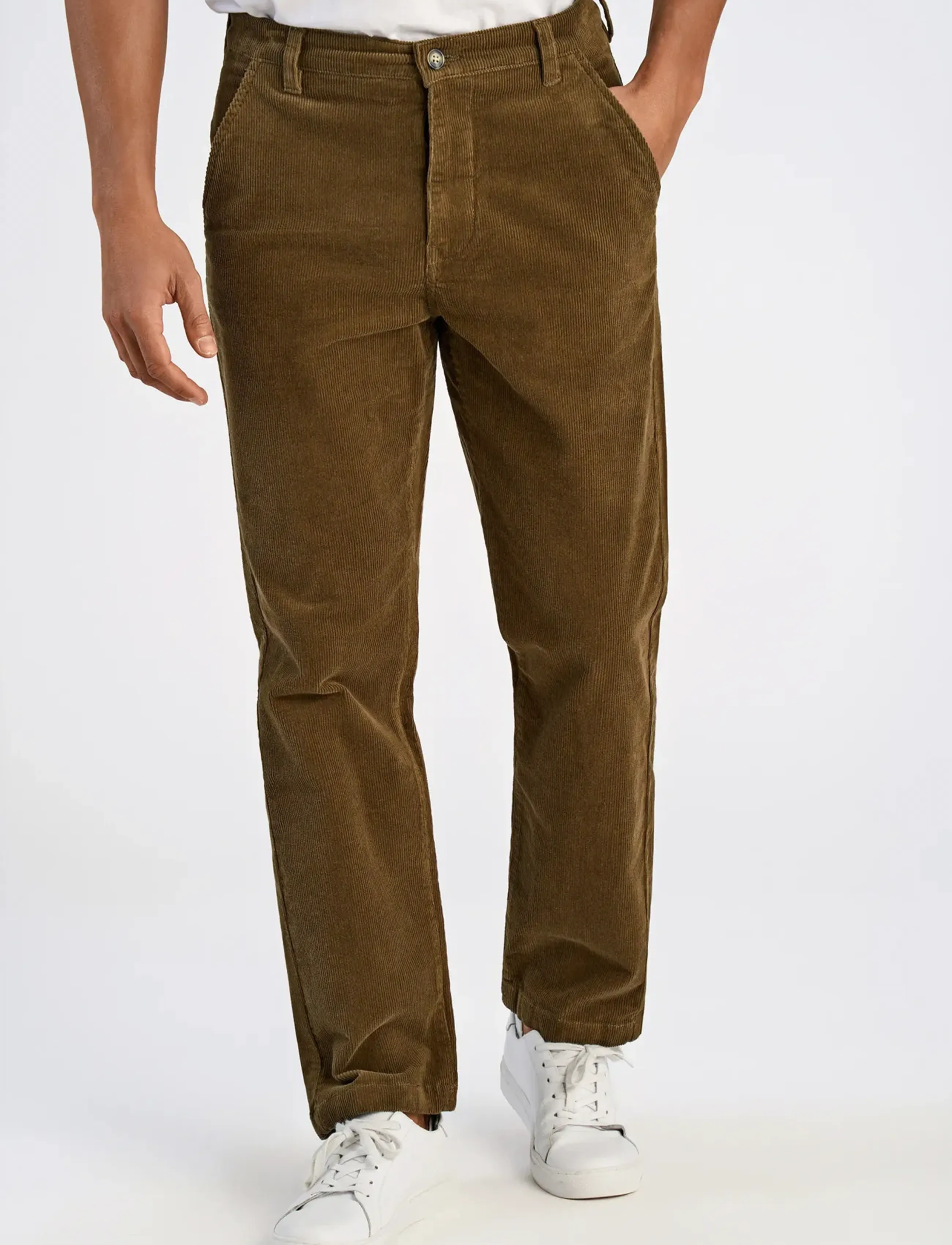 Lindbergh - Superflex corduroy chino pants - chinos - sand - 4