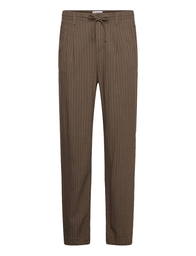 Lindbergh - Linen woven striped pants - linased püksid - dk stone - 1