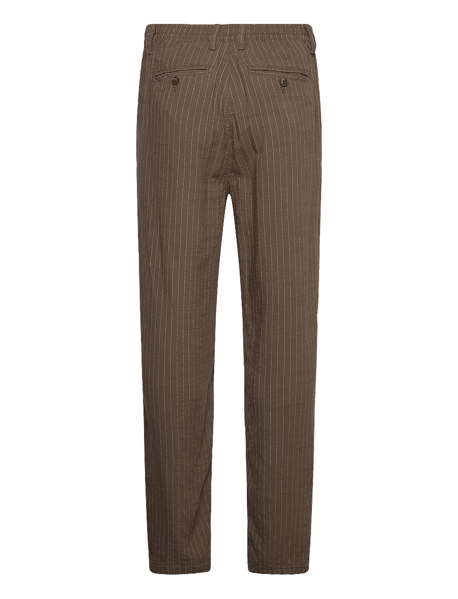 Lindbergh - Linen woven striped pants - linnebyxor - dk stone - 2