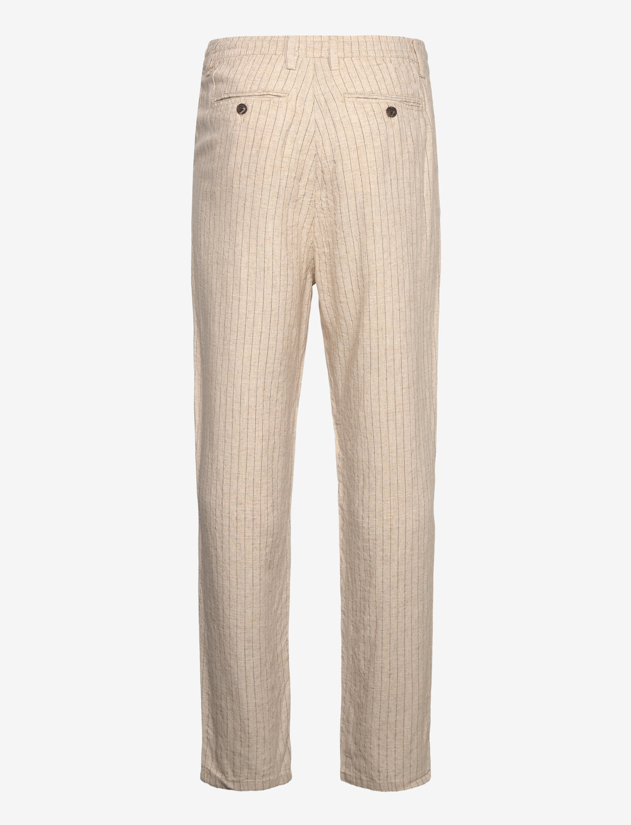 Lindbergh - Linen woven striped pants - leinenhosen - lt stone - 2