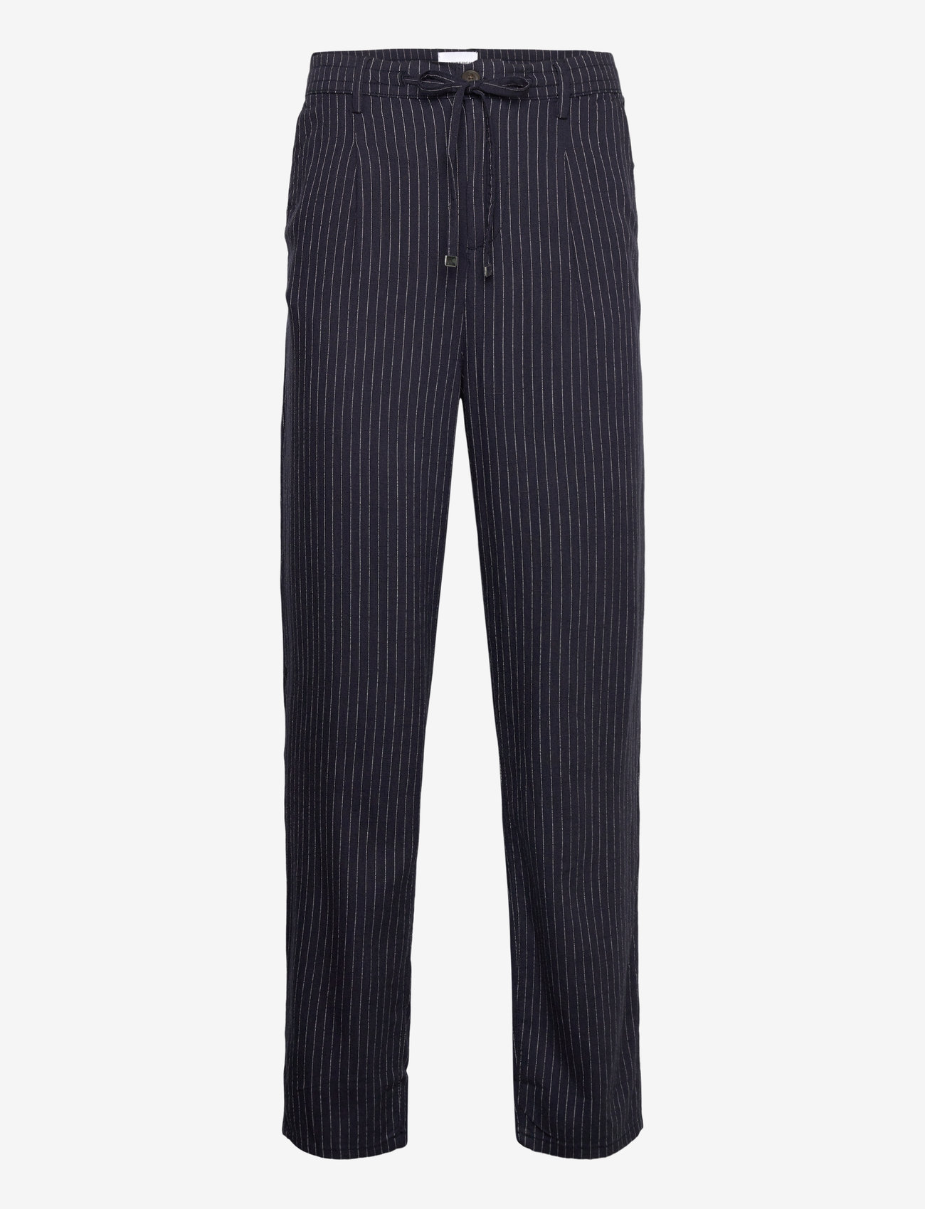Lindbergh - Linen woven striped pants - linased püksid - navy - 1