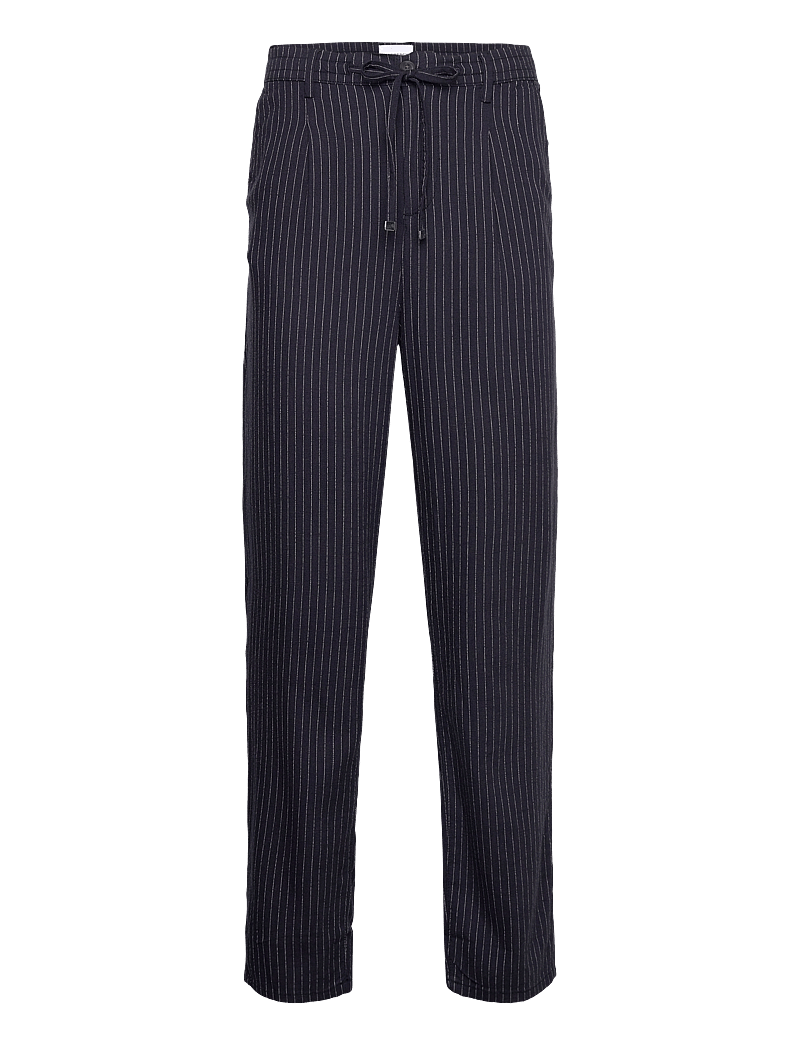 Lindbergh - Linen woven striped pants - linased püksid - navy - 1
