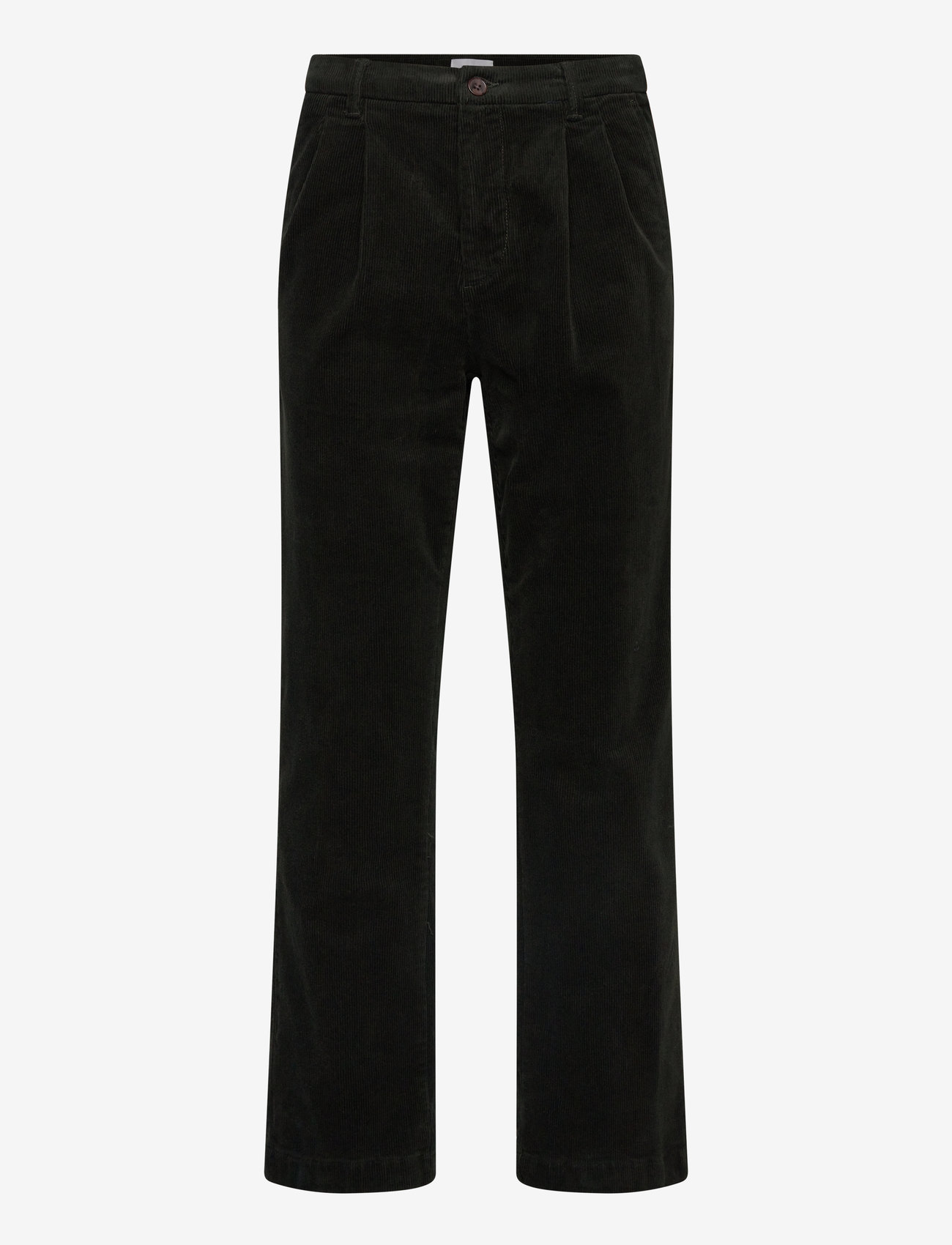 Lindbergh - Wide fit corduroy pants - chinos - dk army - 0