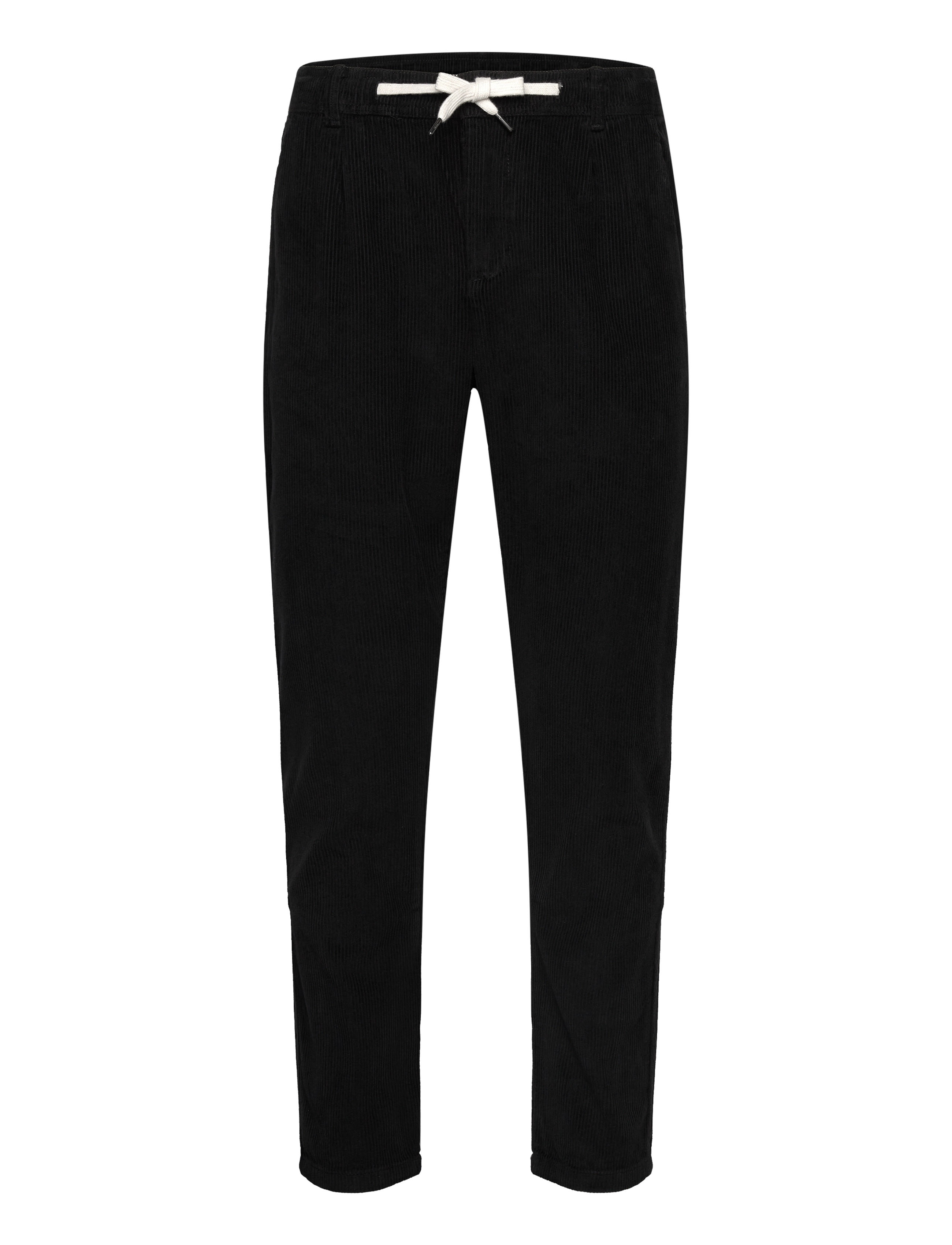 Cropped corduroy pants - BLACK
